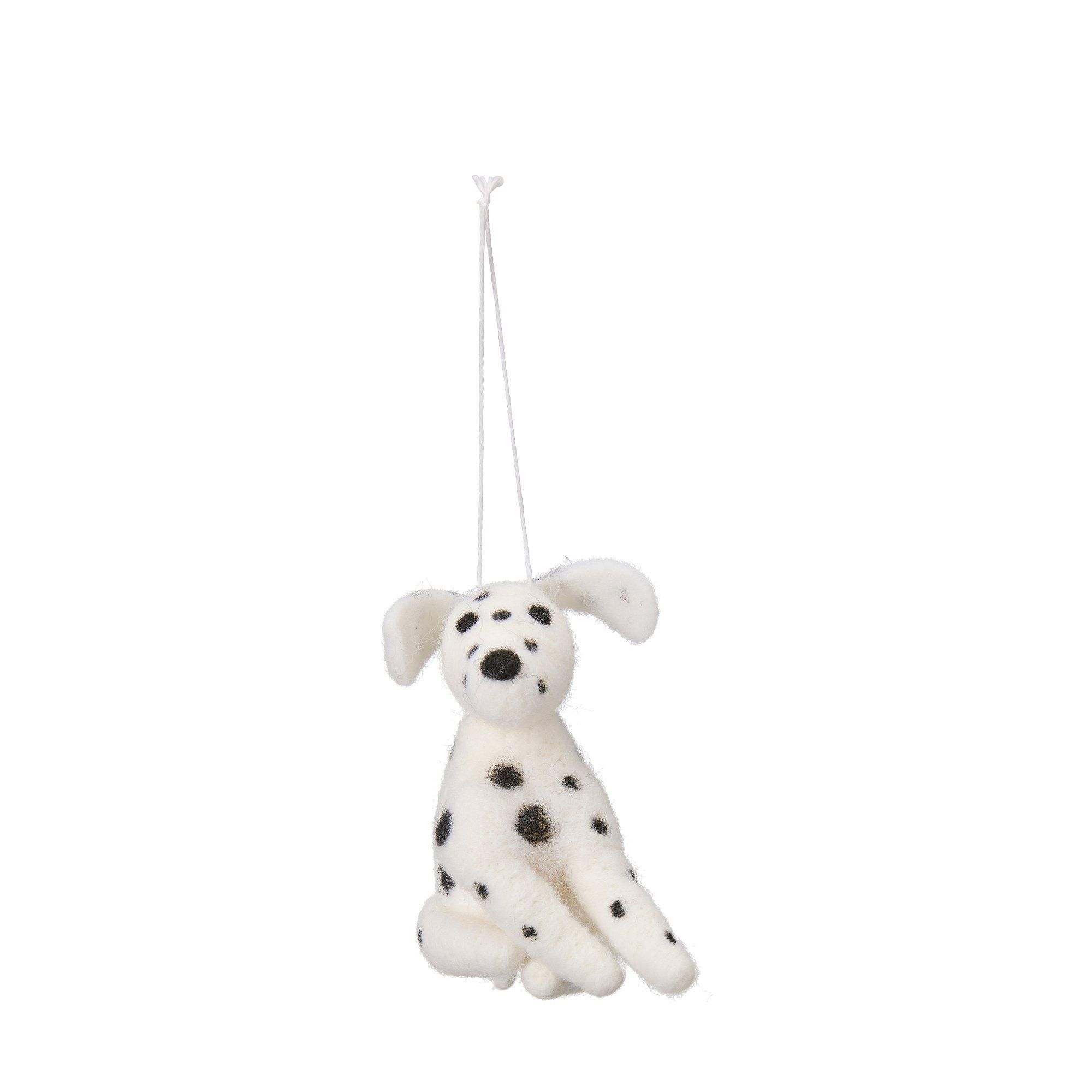 DALMATION Dog White/Black - White/Black - 4x8x7cm
