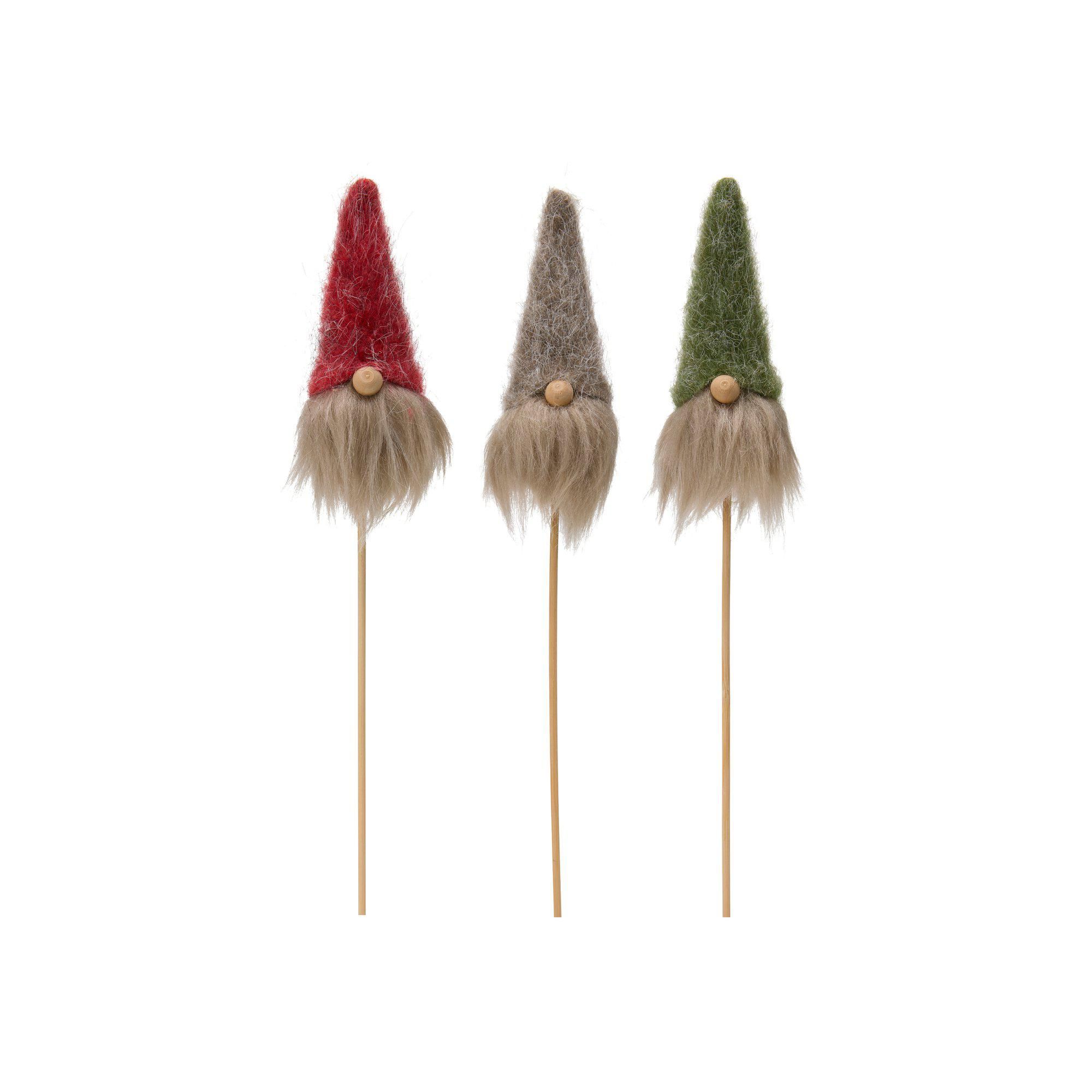 SANTA STICKS Mix Red, Beige, Green - Red, Beige, Green - 11+20cm