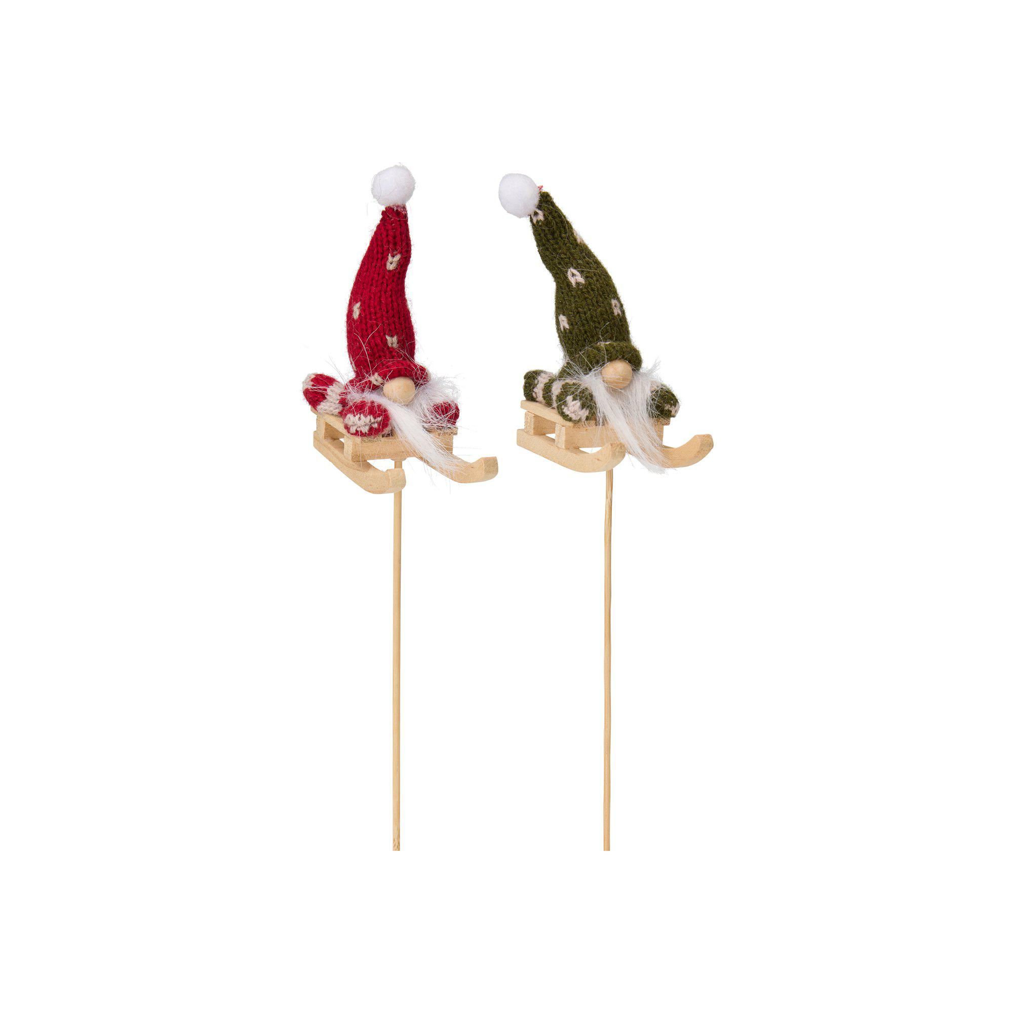 TOMTE STICKS Mix Röd, Grön - Röd/Grön - 5+20 cm