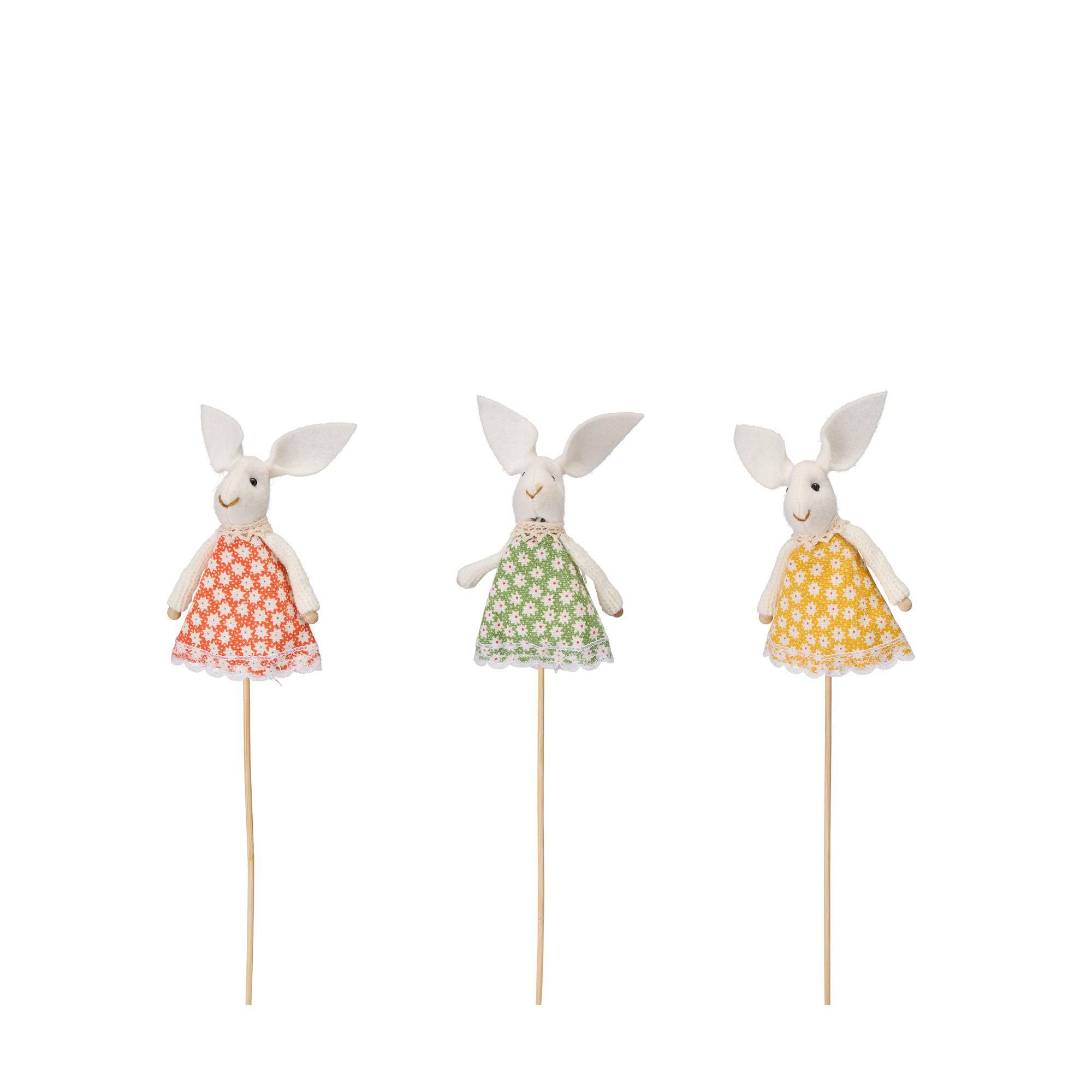 SIV Rabbit Stick Mix Red, Green, Yellow - Red/Green/Yellow - 7x7+20cm