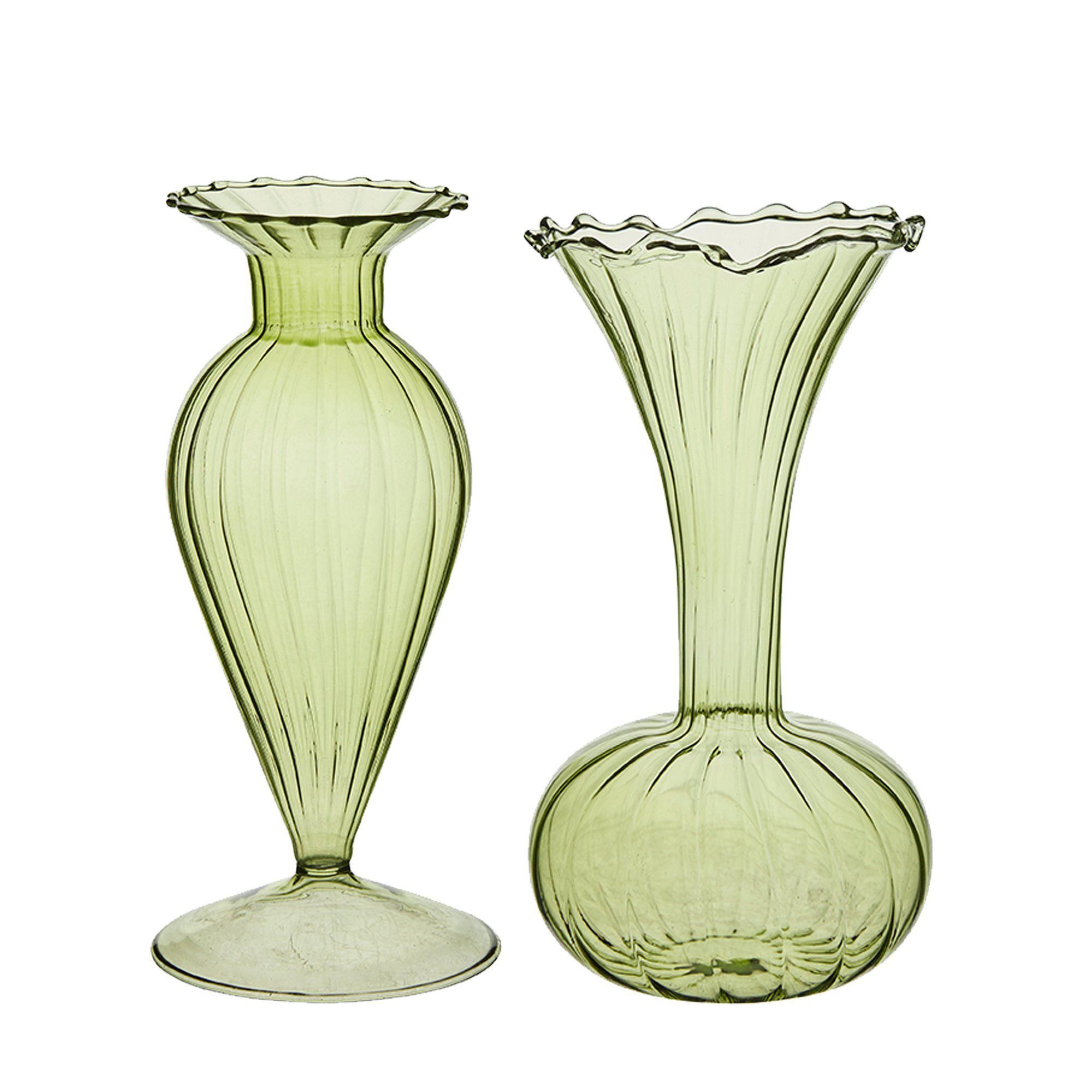 TEA Mini Vase Mix Green - Green - 8x15, 7x16cm