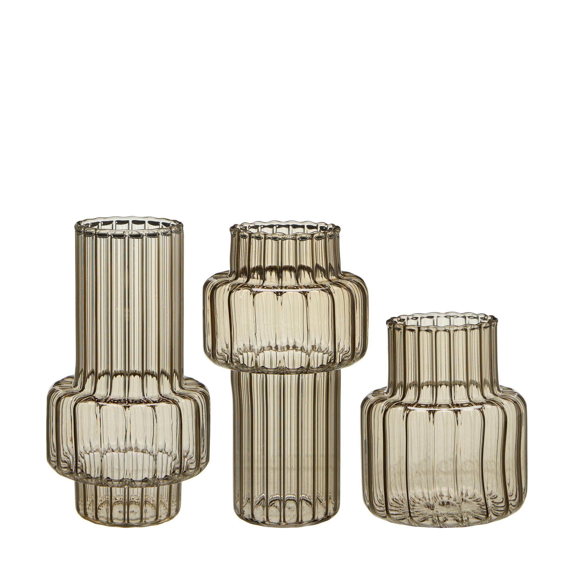 FAYE Mini Vase Mix Beige - Beige - 6x12, 6x12, 8x9cm