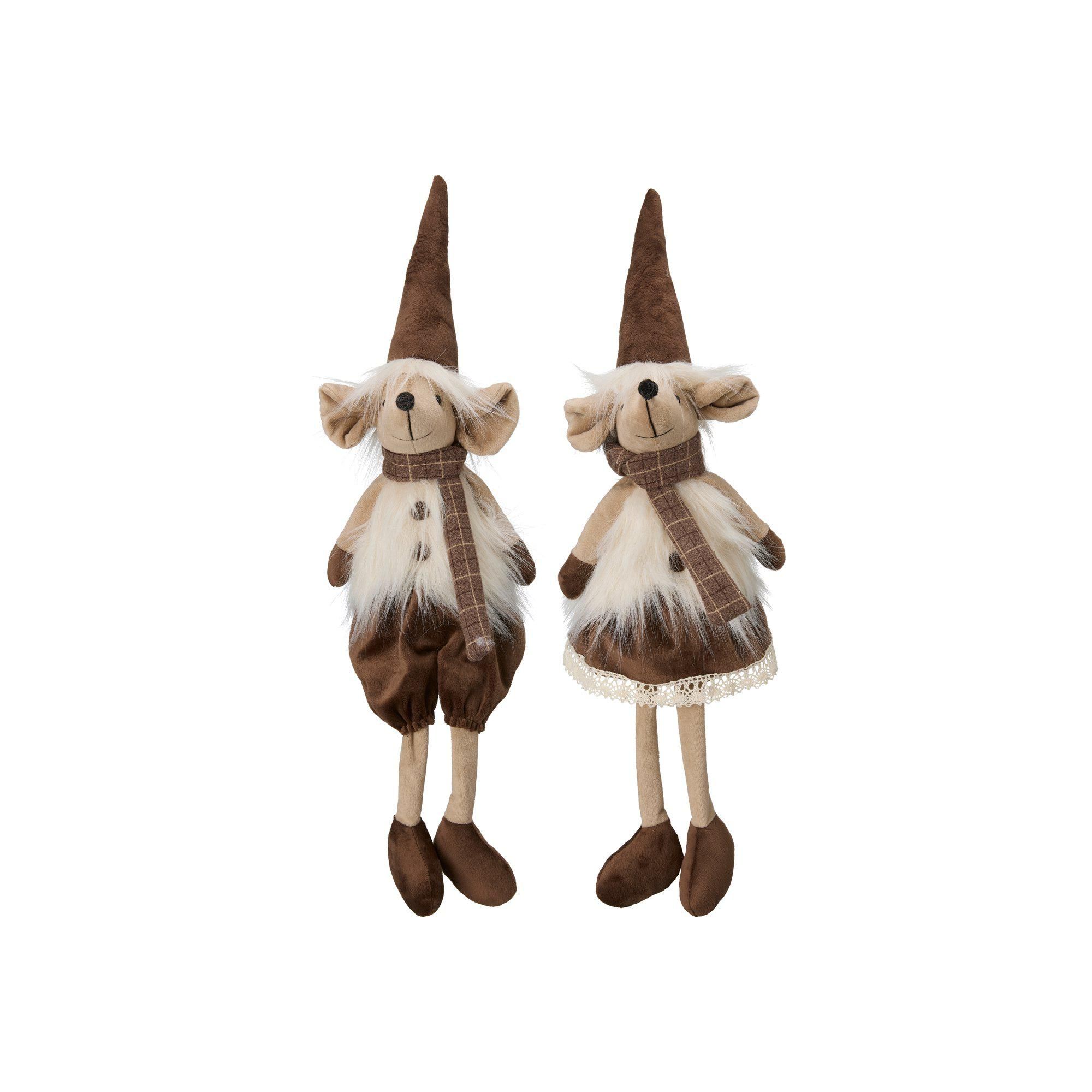 MOUSE Sitting Mix Brown - Brown - 15x13x56cm
