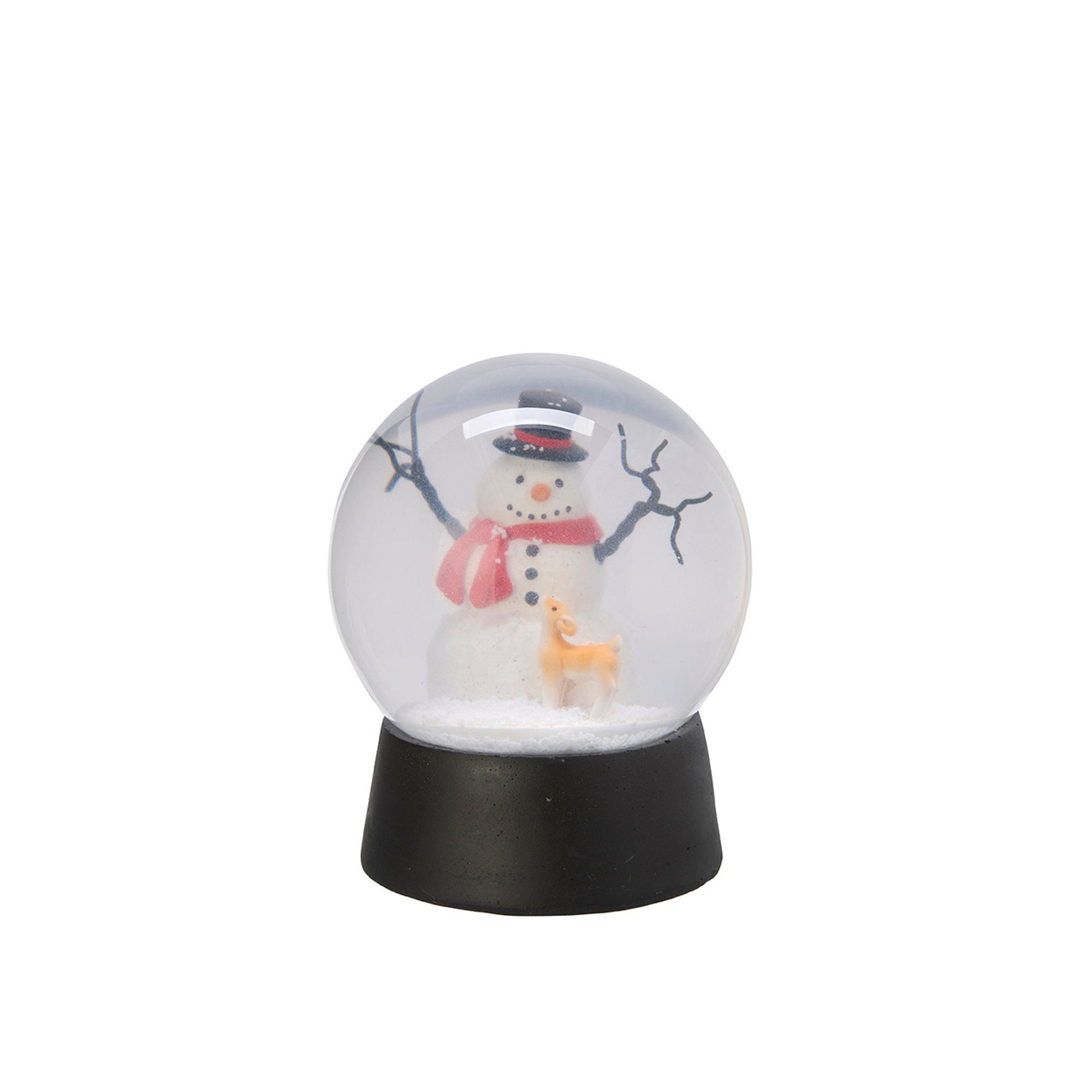 SNOWGLOBE Snowman White/Black - White/Black - 10x10x12 cm
