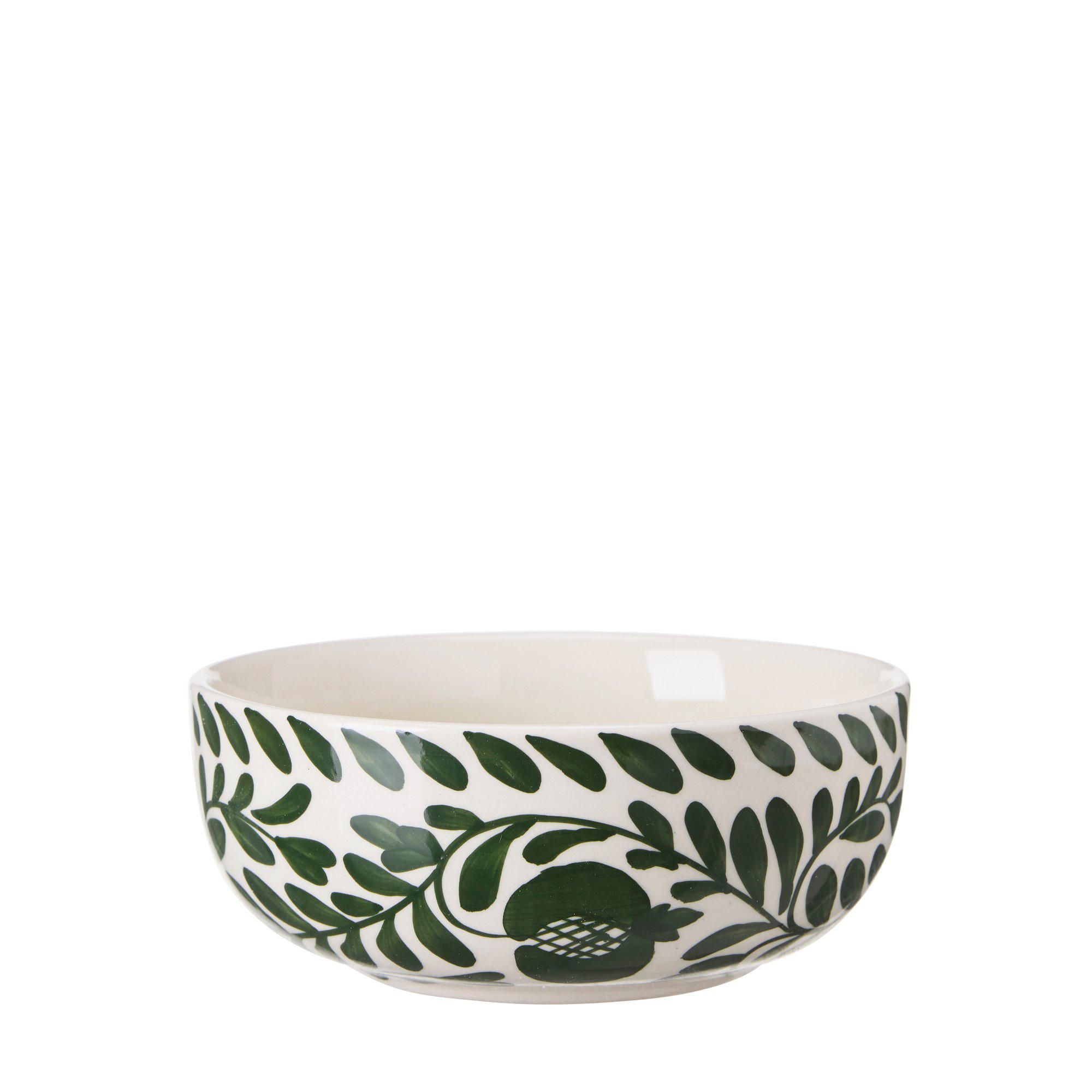 MATILDA Bowl White/Grön - White/Grön - 15x6cm