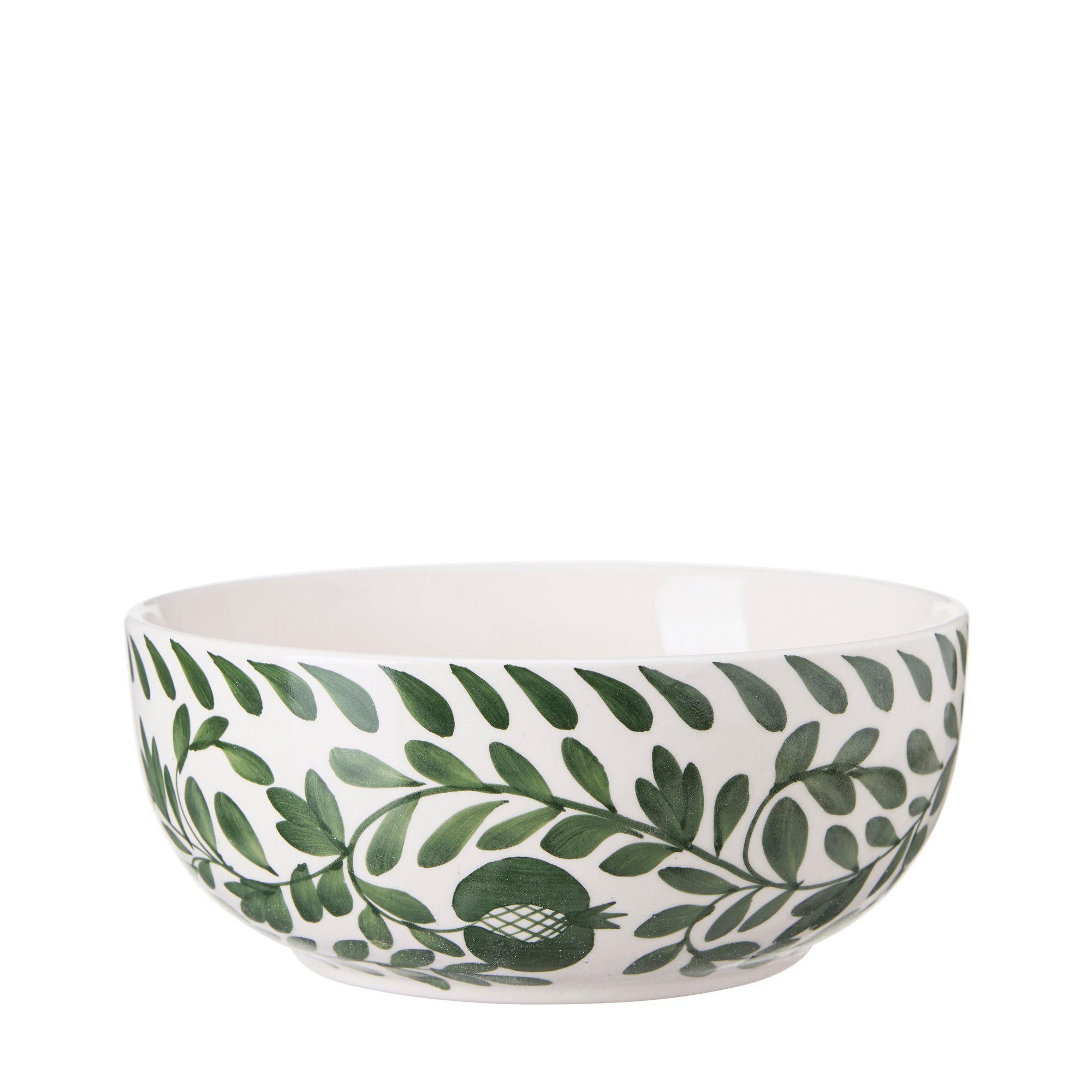 MATILDA Bowl White/Green - White/Green - 20x8cm