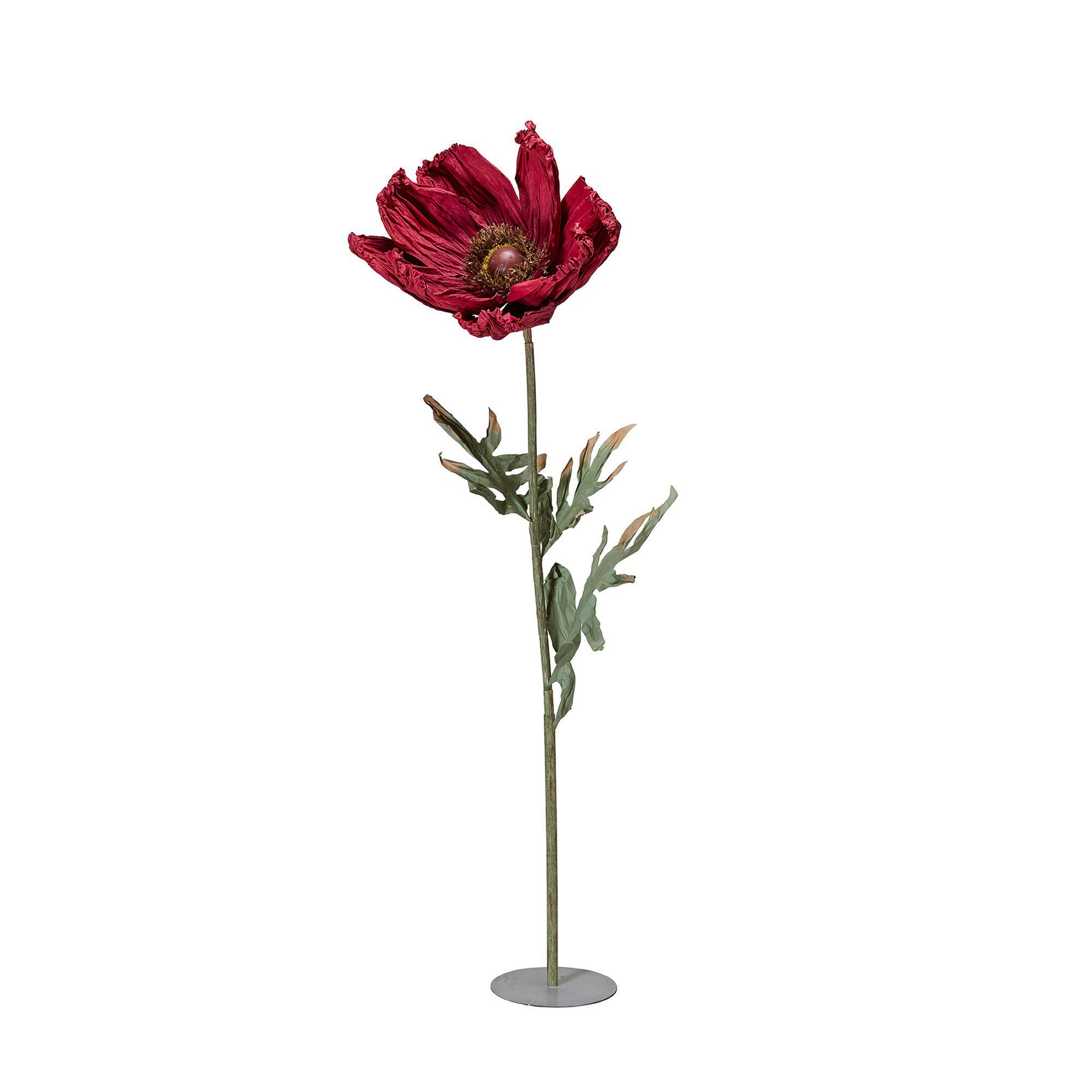 POPPY Flower Red - Red - 50x200cm