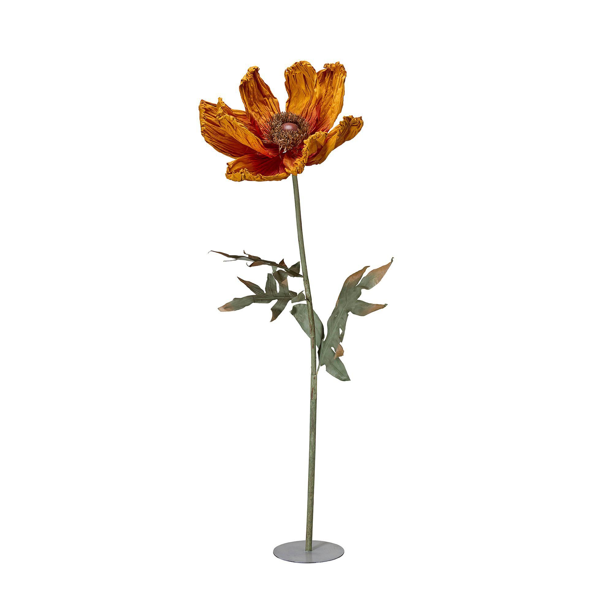 POPPY Flower Orange - Orange - 50x200cm
