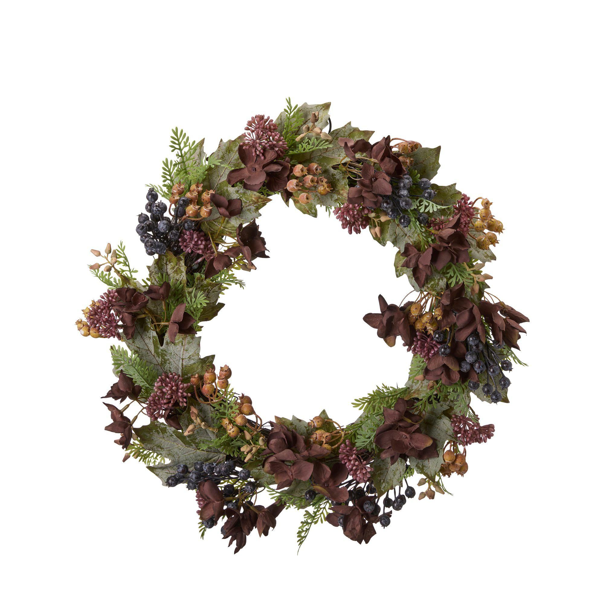 HYDRANGEA Wreath Green - Green - 45x11cm