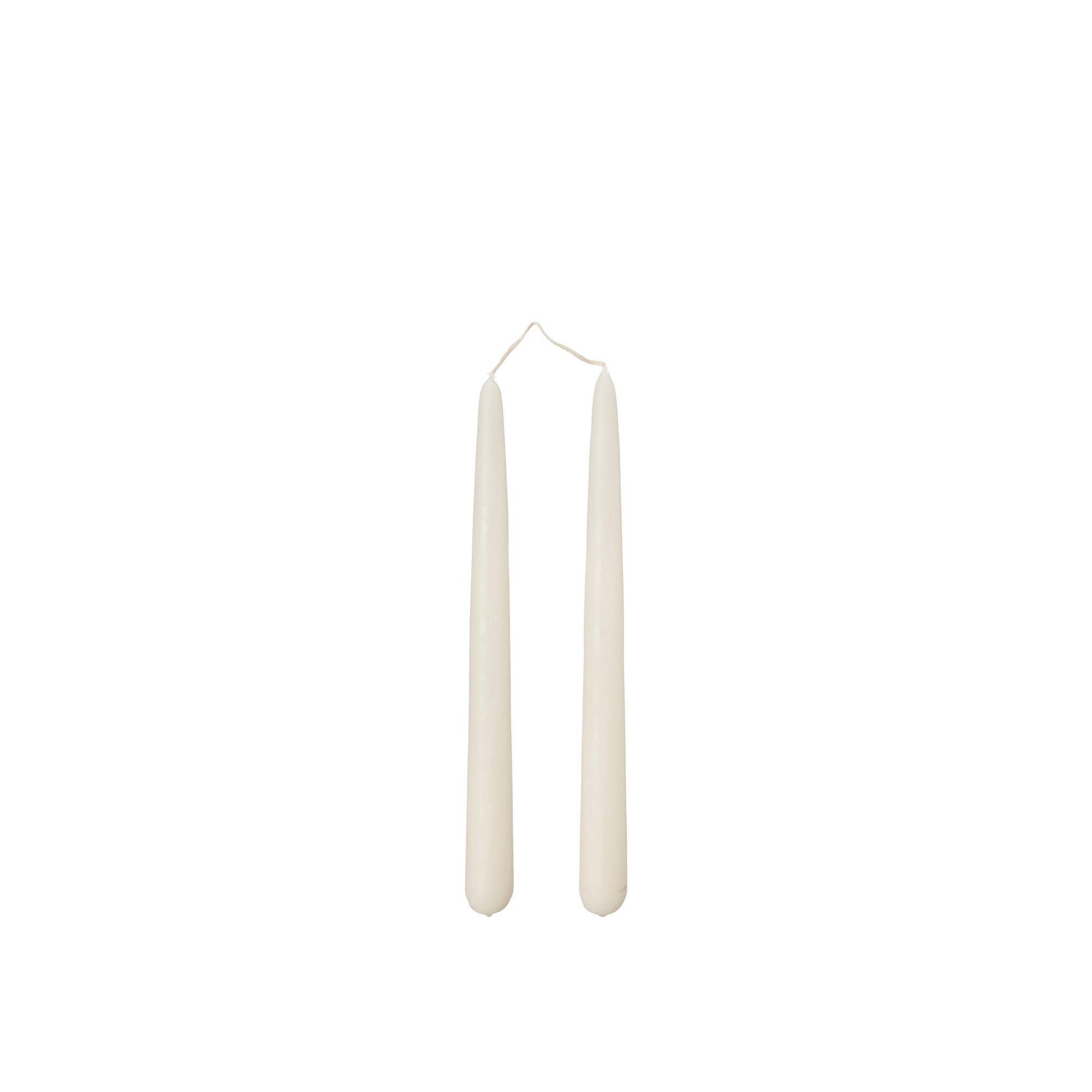 CANDLE Hand Cast 25c White - White - 2,2x25cm