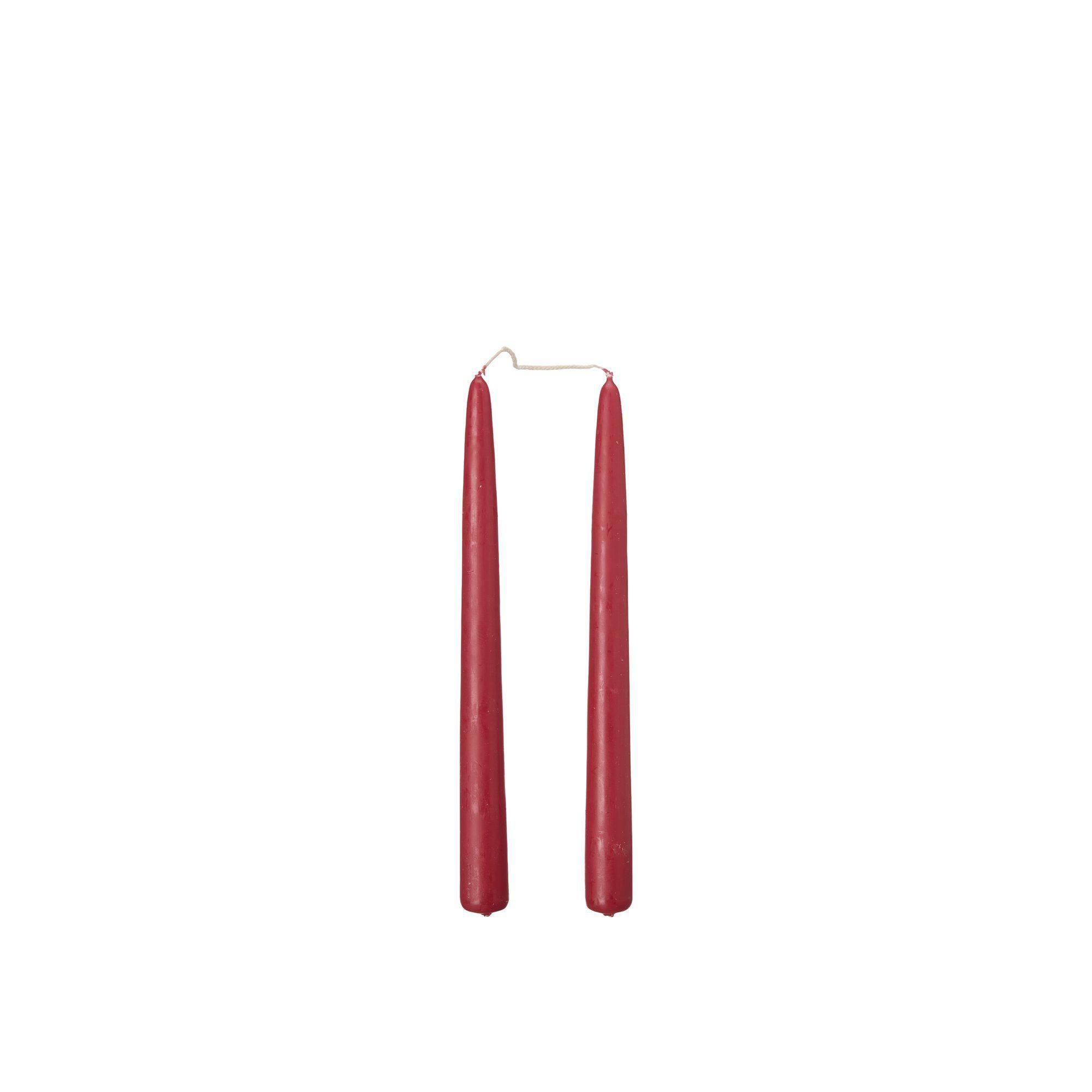 LJUS Handstöpta 25cm Röd - Röd - 2,2x25cm