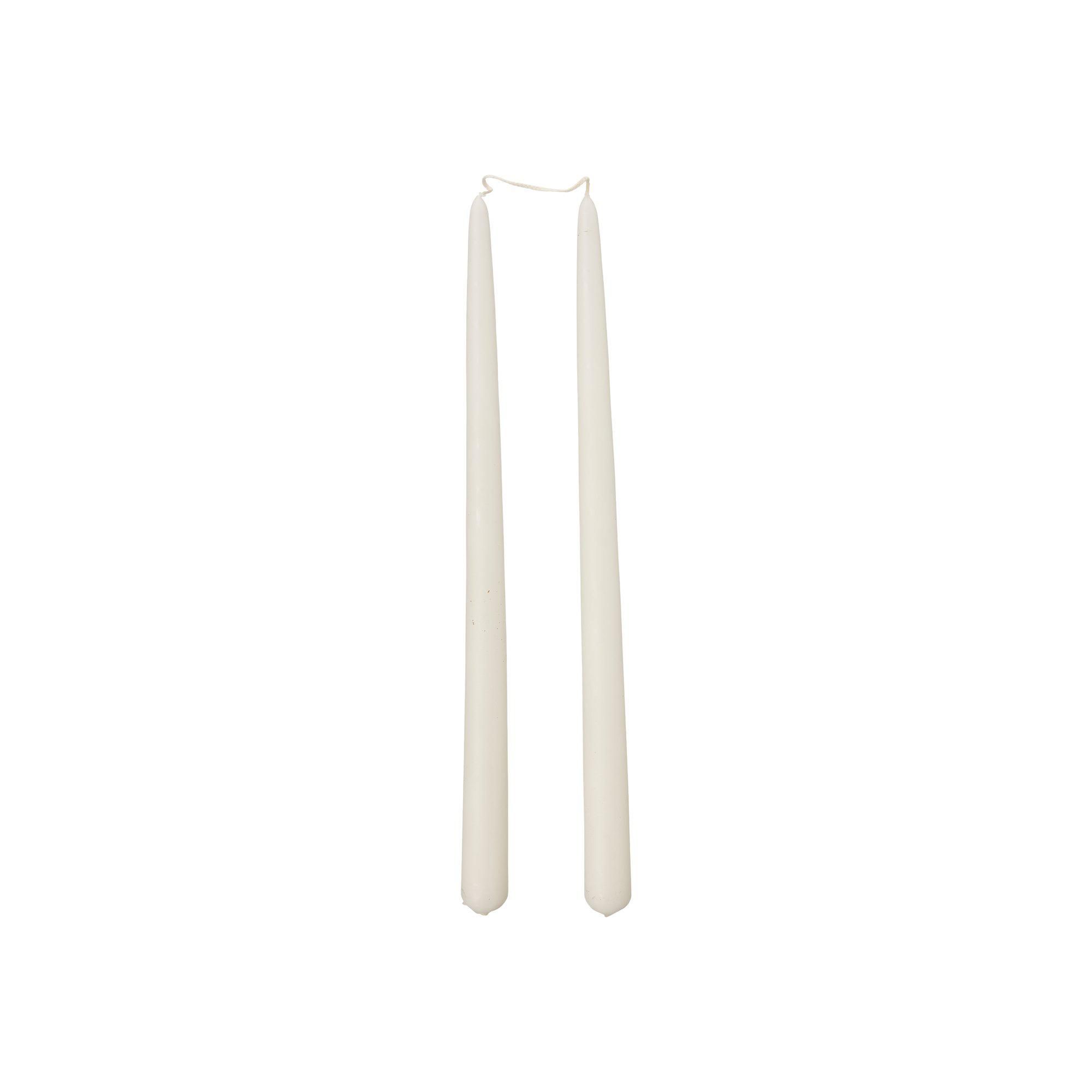 CANDLE Hand Cast 35c White - White - 2,2x35cm