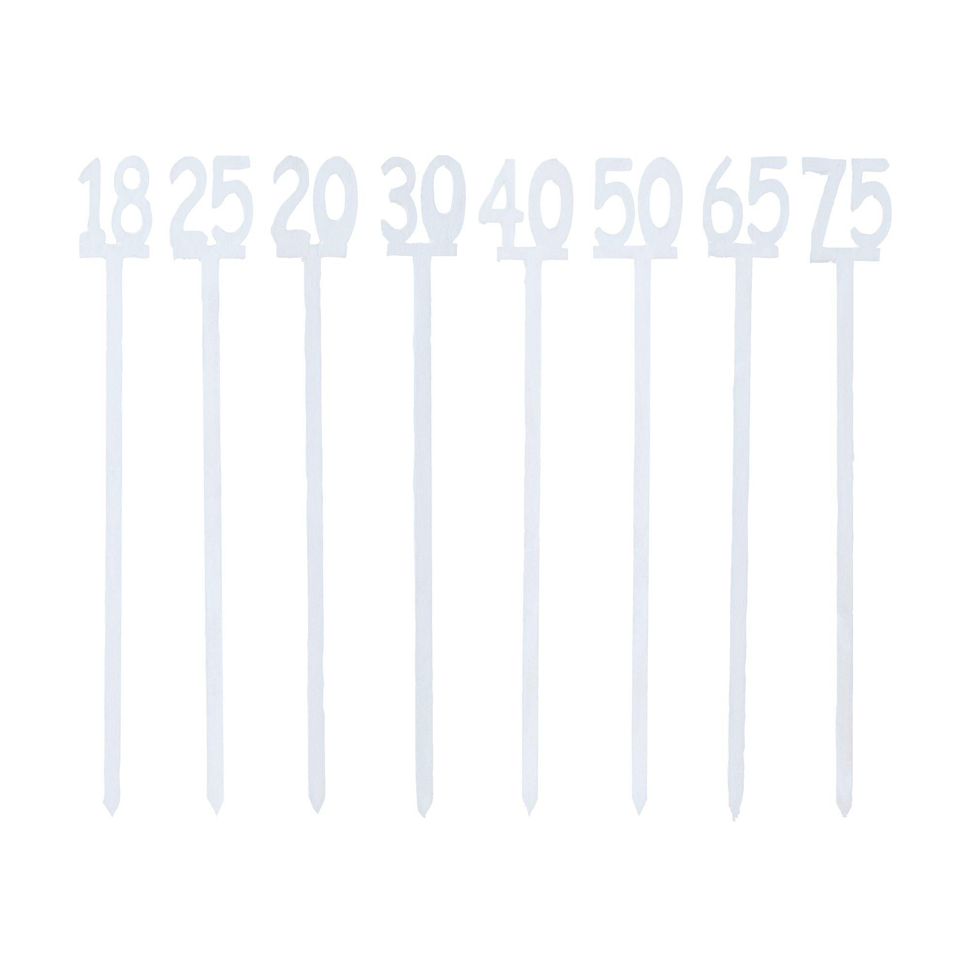 STICKS Siffror Mix Vit - Vit - 20cm