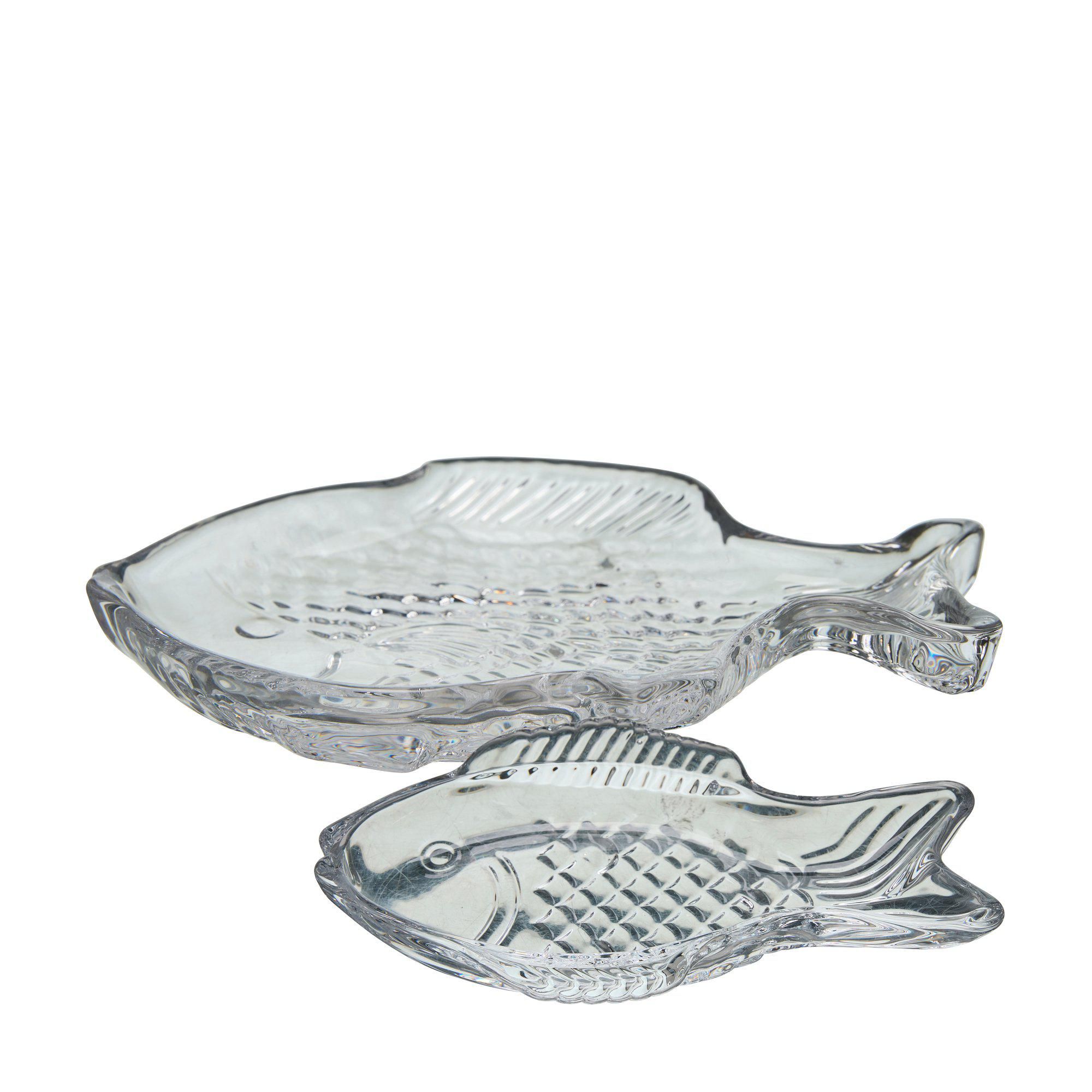 JANNIKE Saucer S/2 Clear - Clear - 20x16x3 19x11x2cm