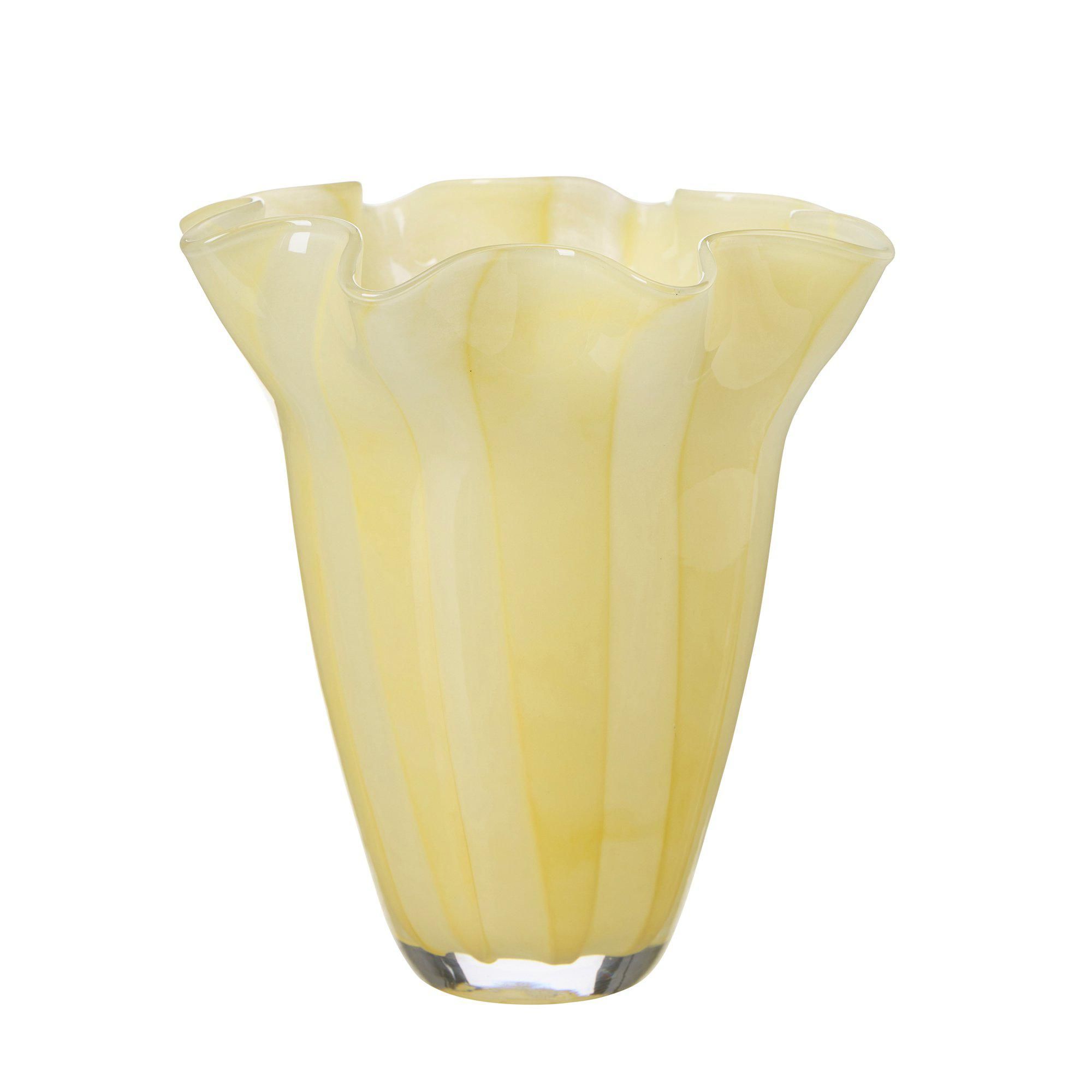 SAFIRA Vase Yellow - Yellow - 20x20cm