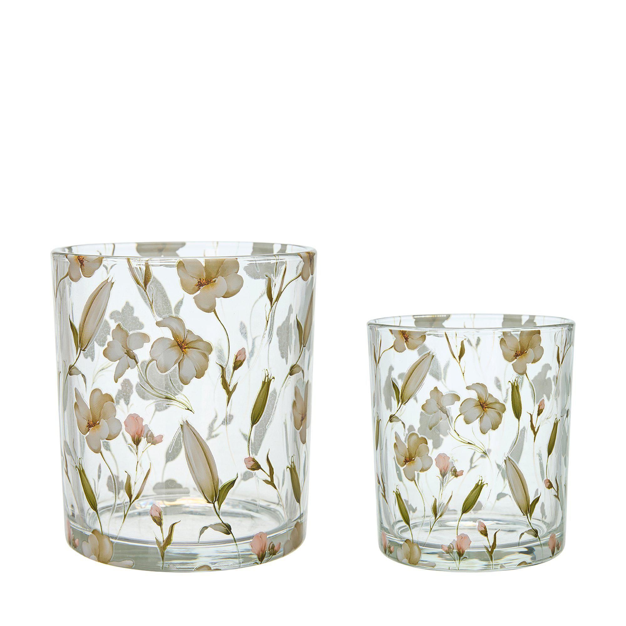 SVEA Lantern/Pot S/2 Clear/Multi Color - Clear/Multi Color - 11x13 9x10cm