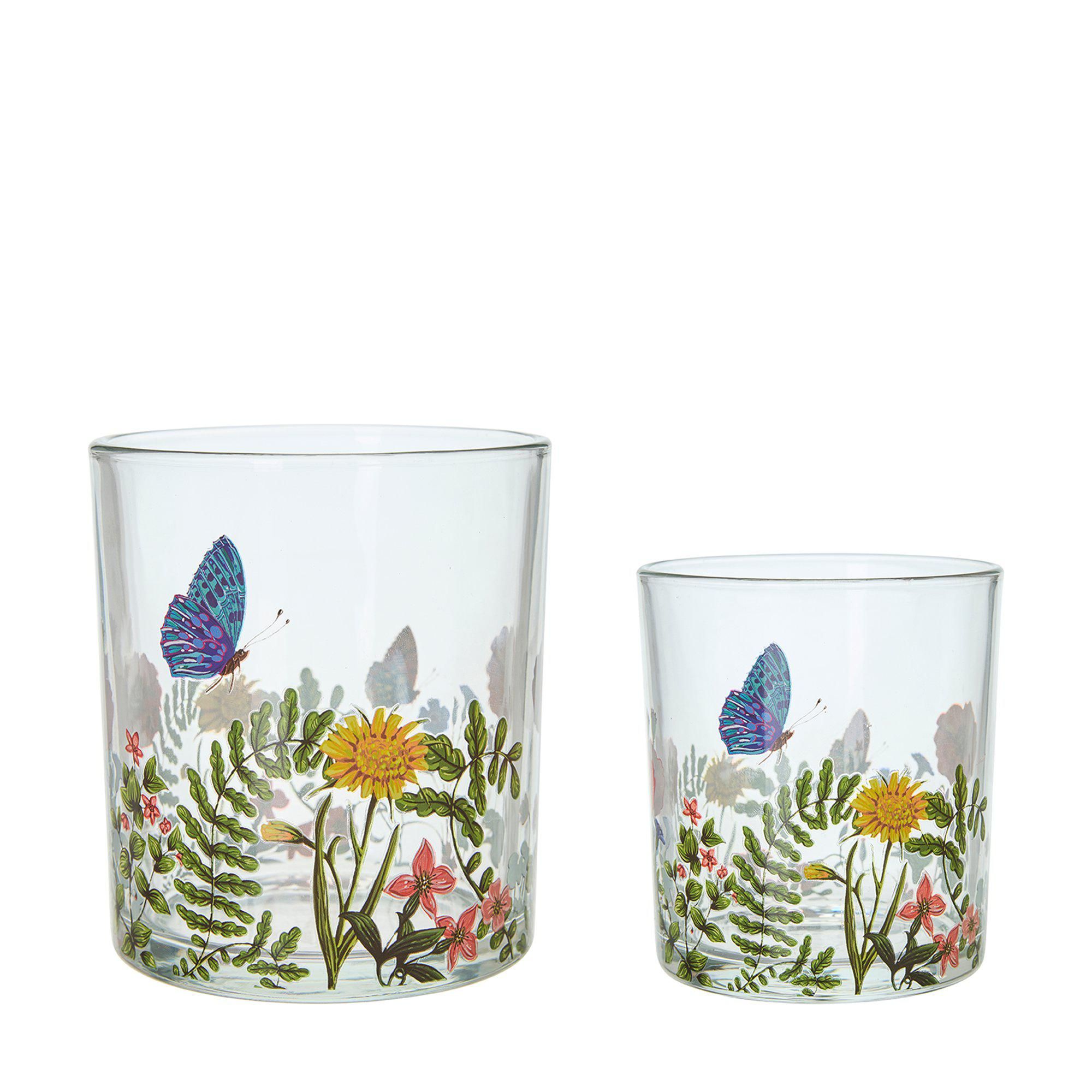 ANNA Lantern/Pot S/2 Clear/Multi Color - Clear/Multi Color - 11x13 9x10cm