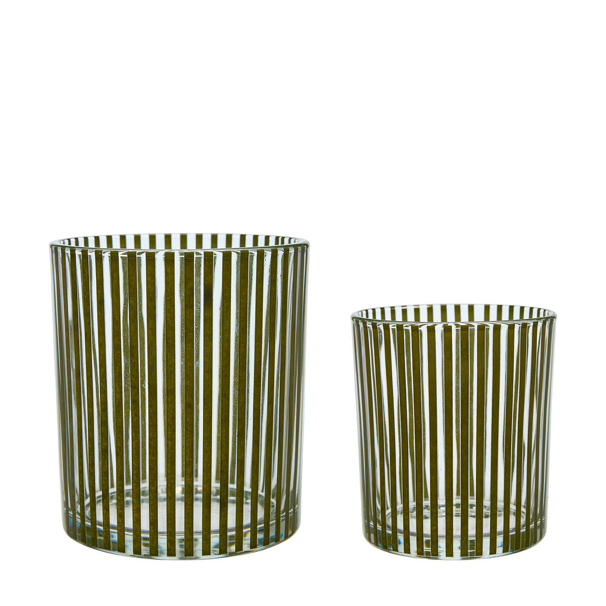 ILSE Lantern/Pot S/2 Clear/Green - Clear/Green - 11x13 9x10cm