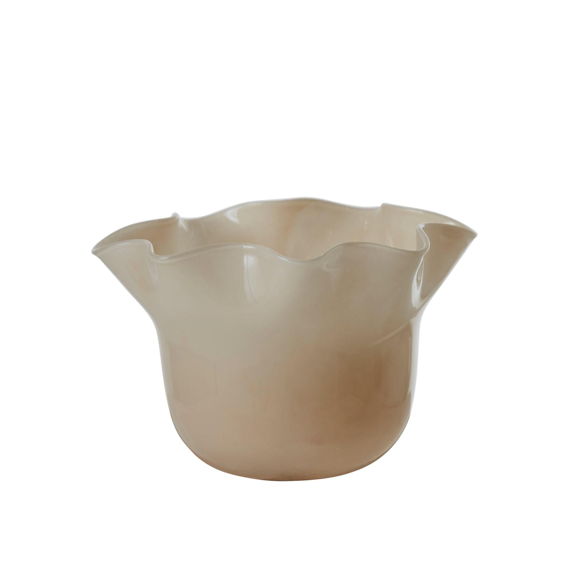 FLORAL Pot/Vase Cream - Cream - 17x14 cm