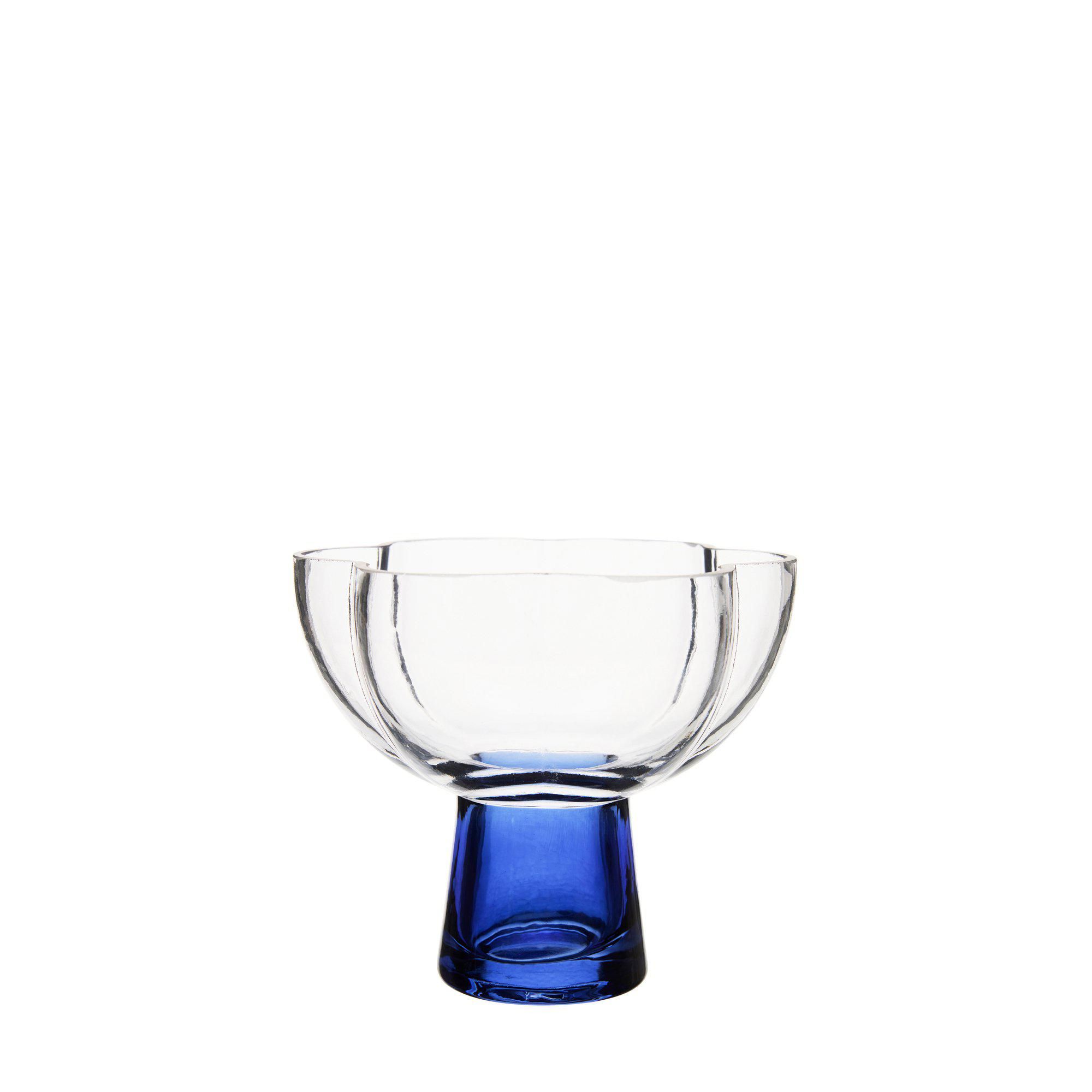 GRY Vase Clear/Blue - Clear/Blue - 16x14cm