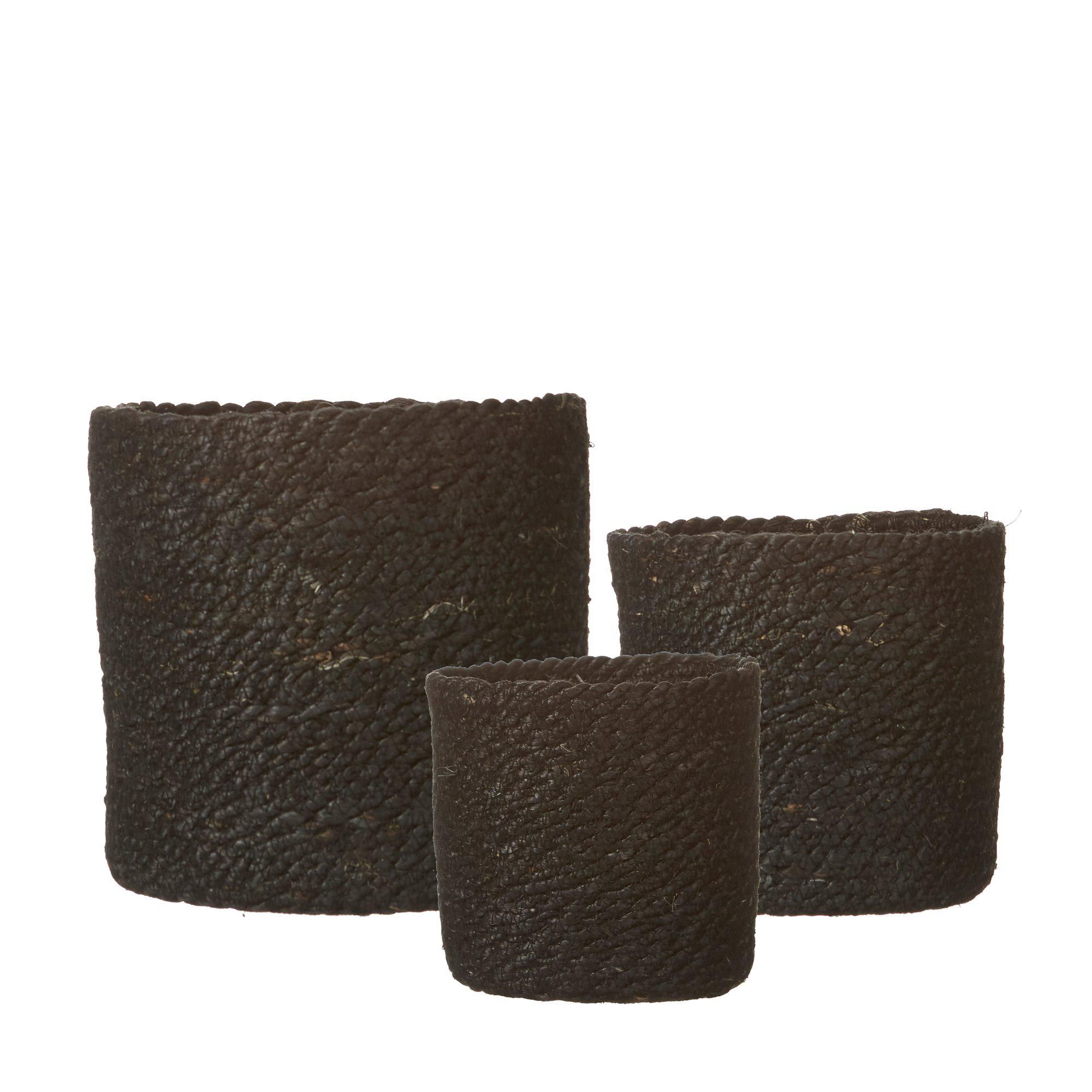 BELLE Pot S/3 Black - Black - 19x19 15x16 13x13cm