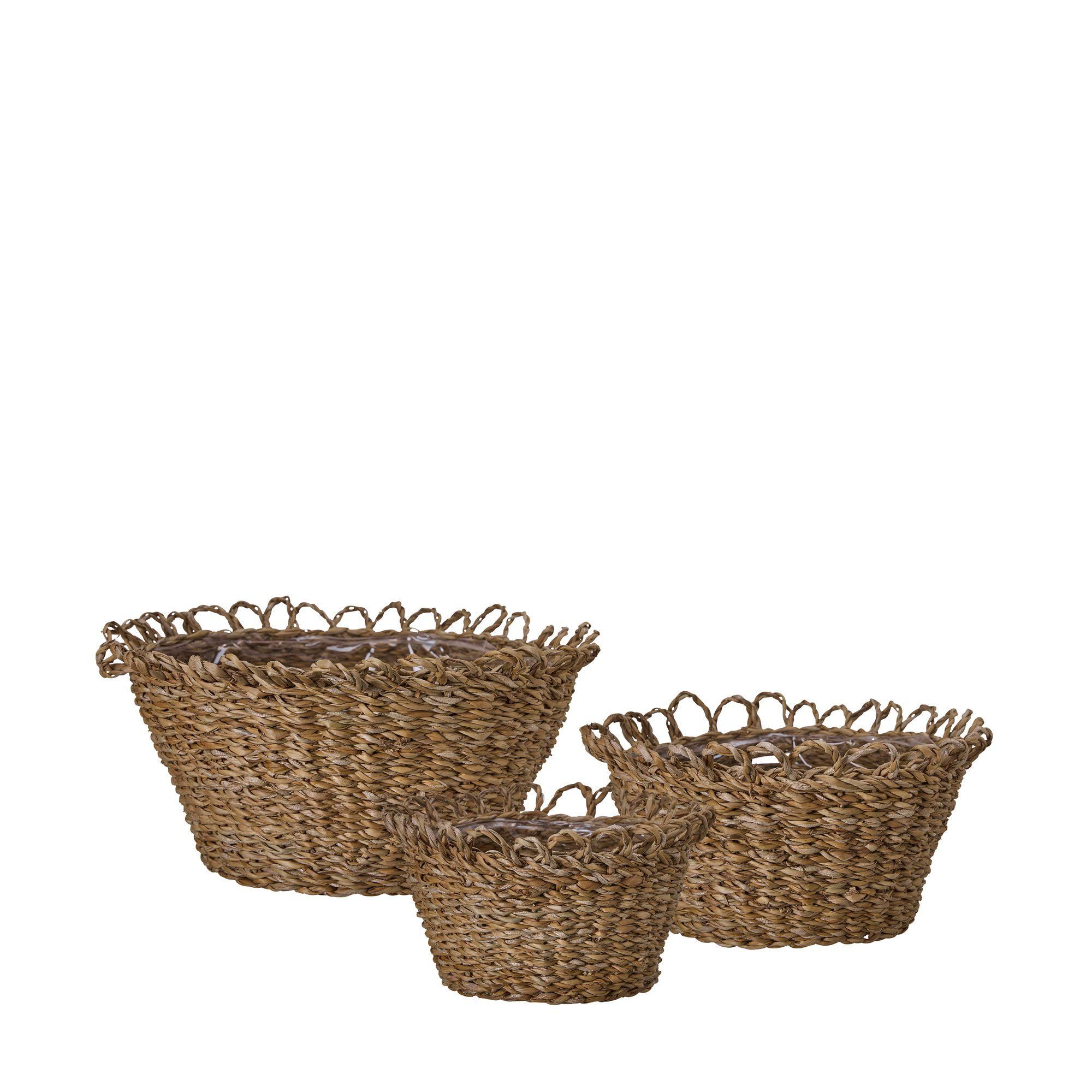 ELLE Planter S/3 Natural - Natural - 27x14 23x11 19x10cm