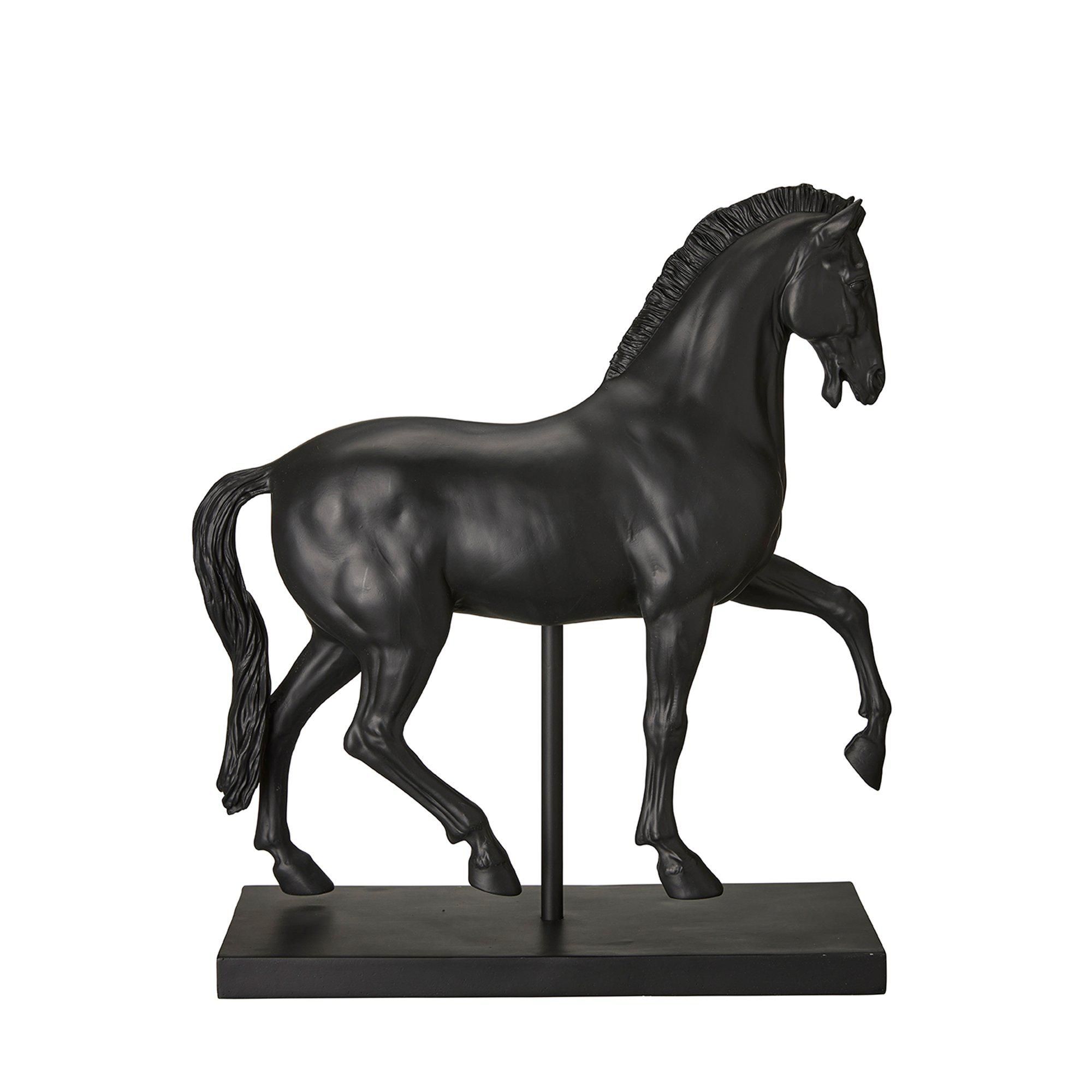 HÄST Svart matt - Svart Melerad - 43x15x45cm