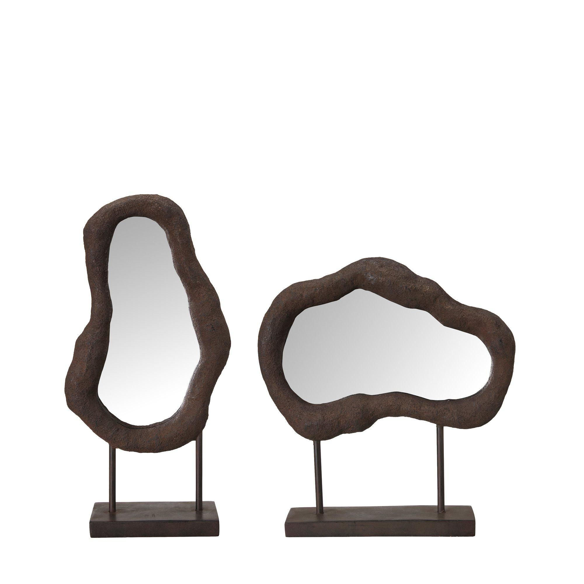 LIV Mirror Mix Brown Melange - Brown Melange - 21x9x42 30x7x32 cm
