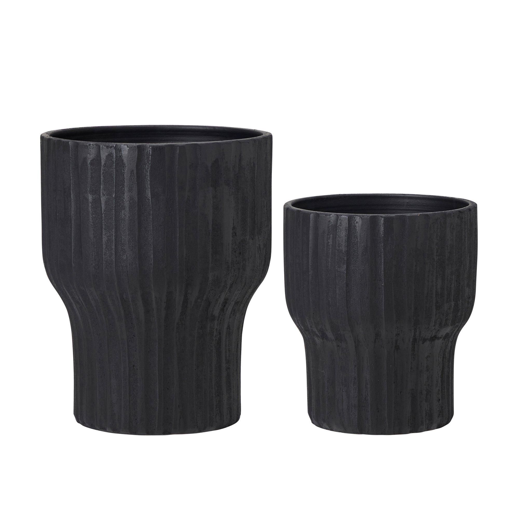 BRENDA Kruka 2/S Svart Matt - Svart Melerad - 32x40, 27x30cm
