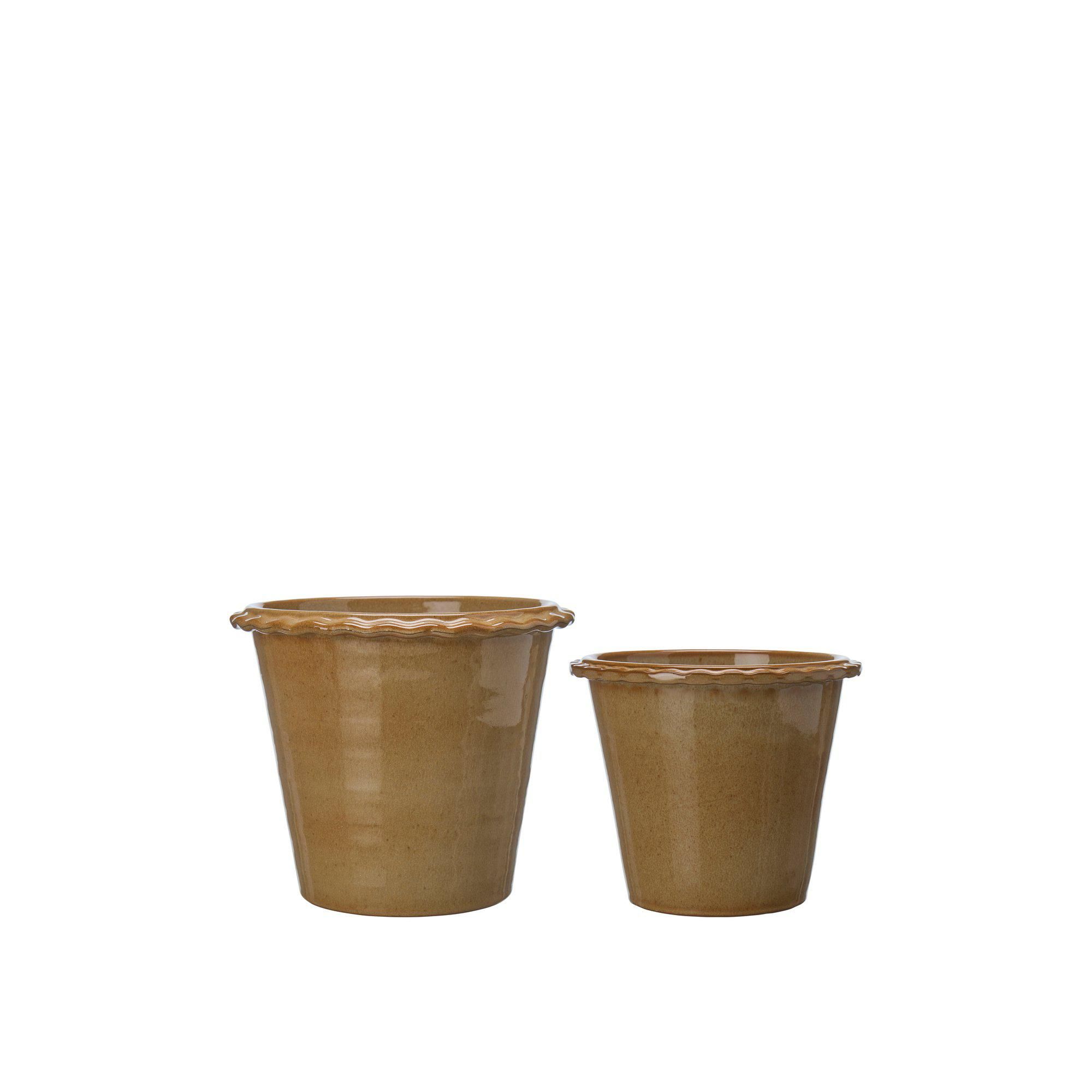 ANGELA Pot S/2 Honey - Honey - 20x17 16x14cm