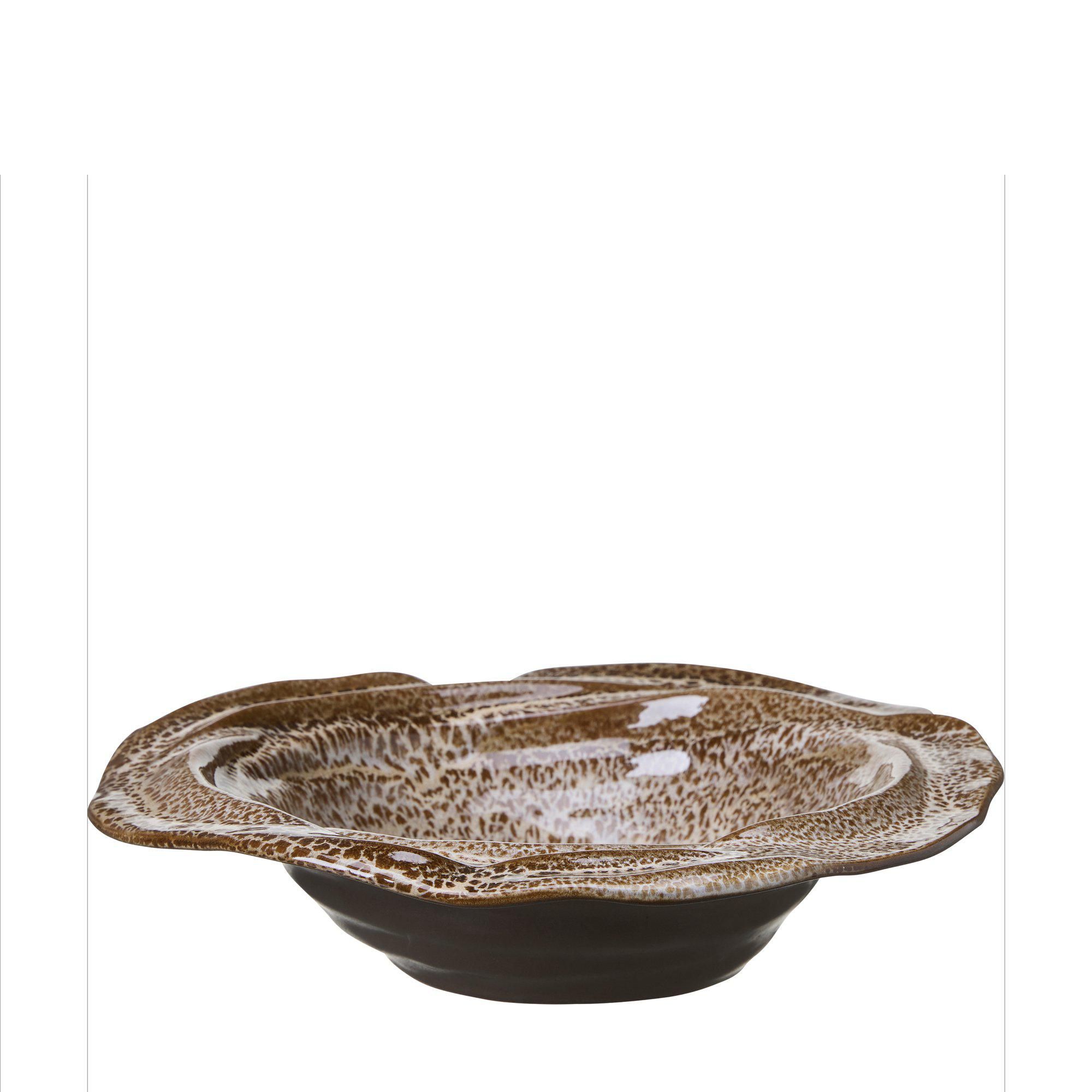 LINDA Bowl Brown Melange - Brown Melange - 34x9cm