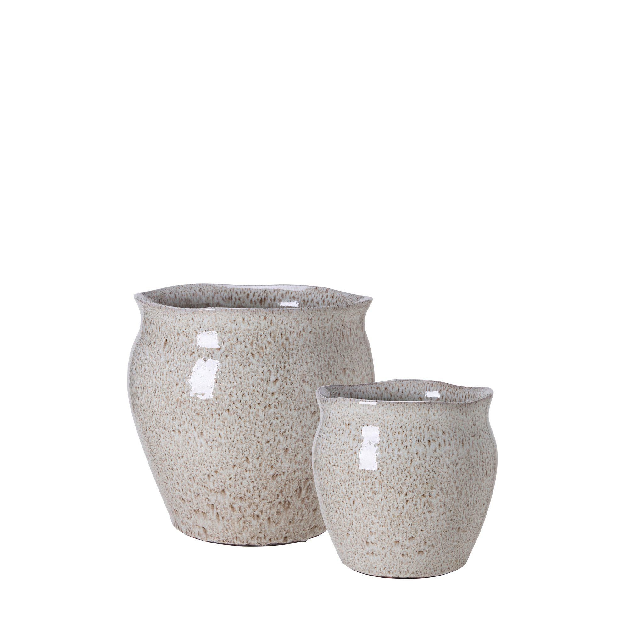 MONIKA Pot S/2 Beige Melange - Beige Melange - 36x36 27x27cm