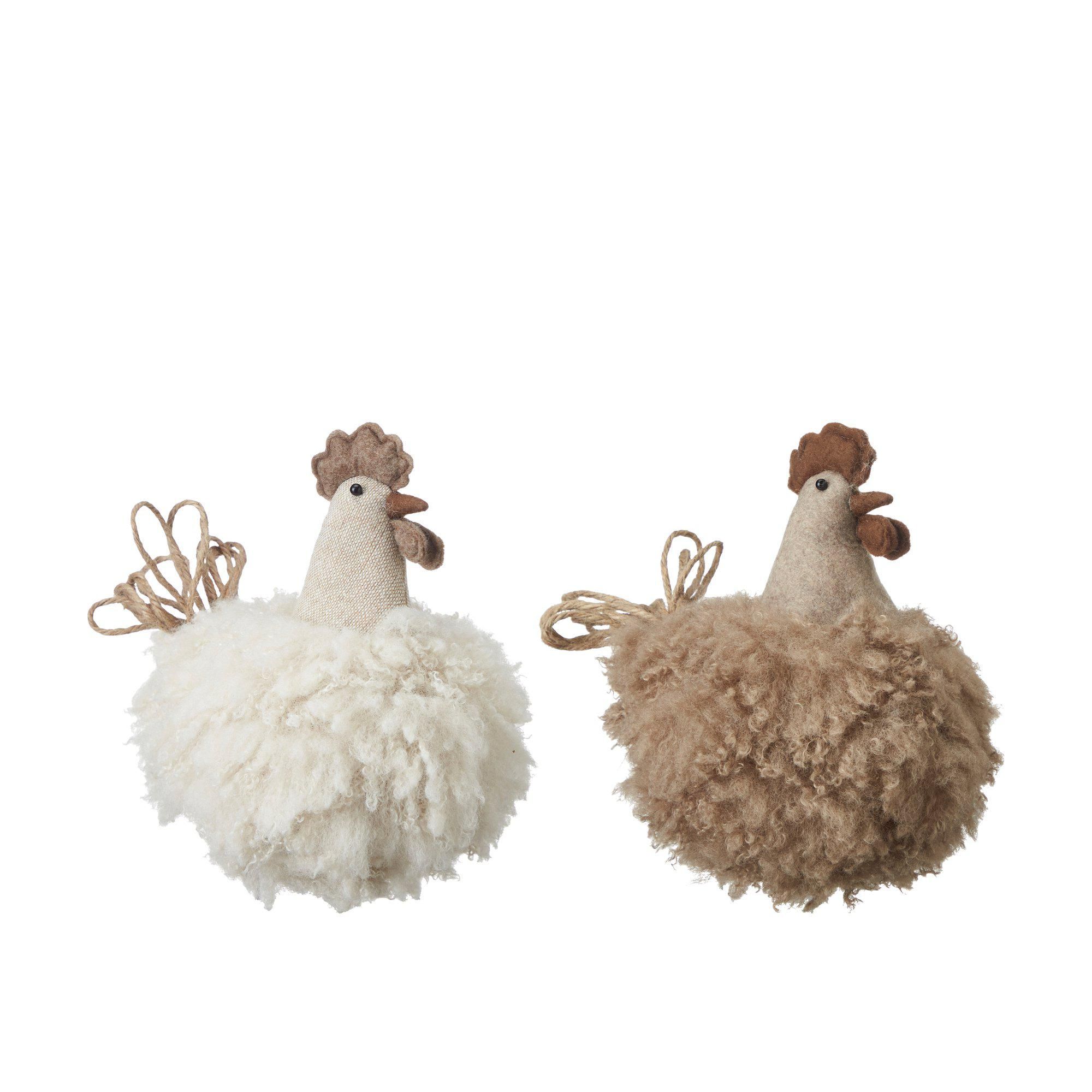 FLUFFY Rooster Mix Brown, Beige - Brown, Beige - 17x13x18cm