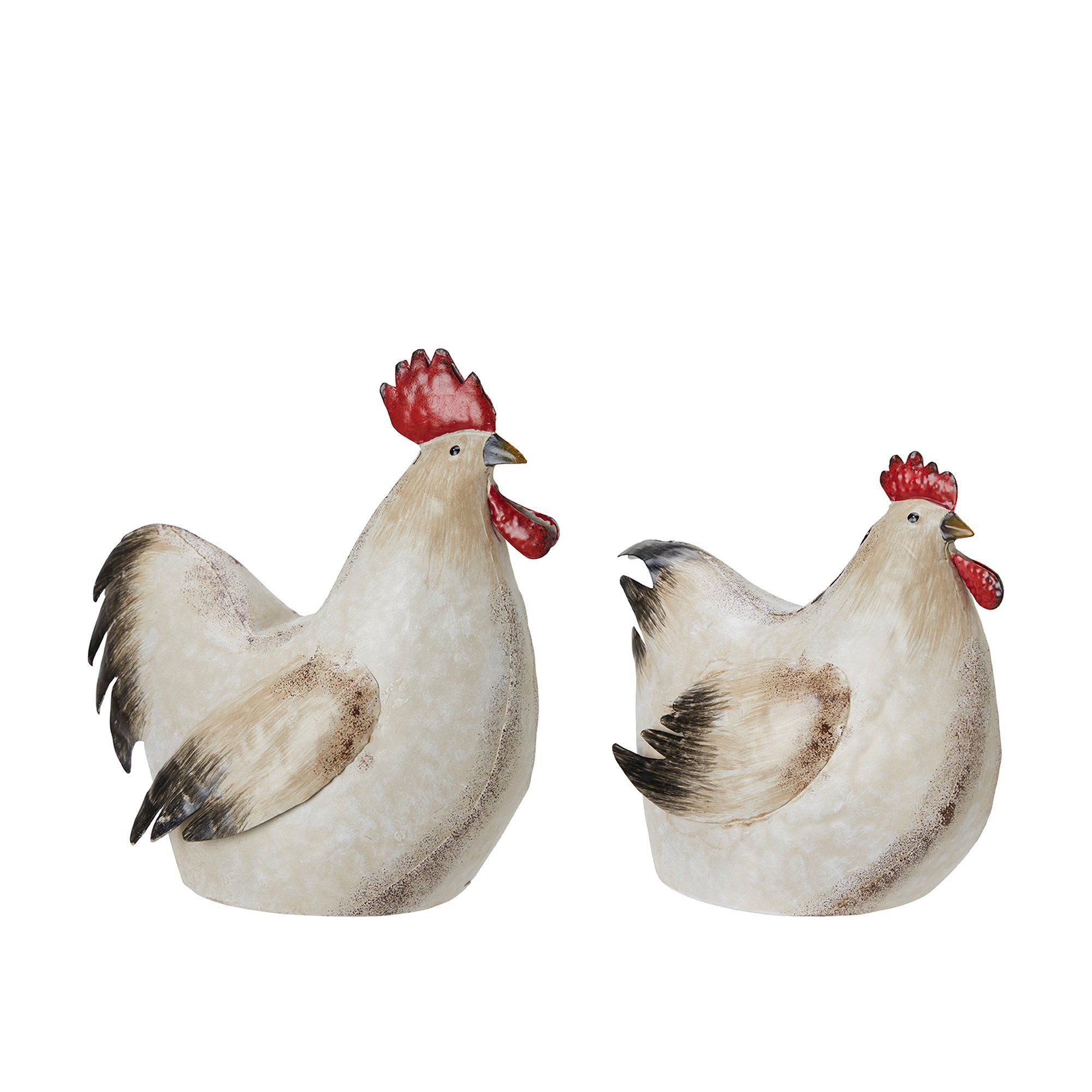 ROOSTER AND HEN S/2 Beige Melange - Beige Melange - 18x20, 16x16cm