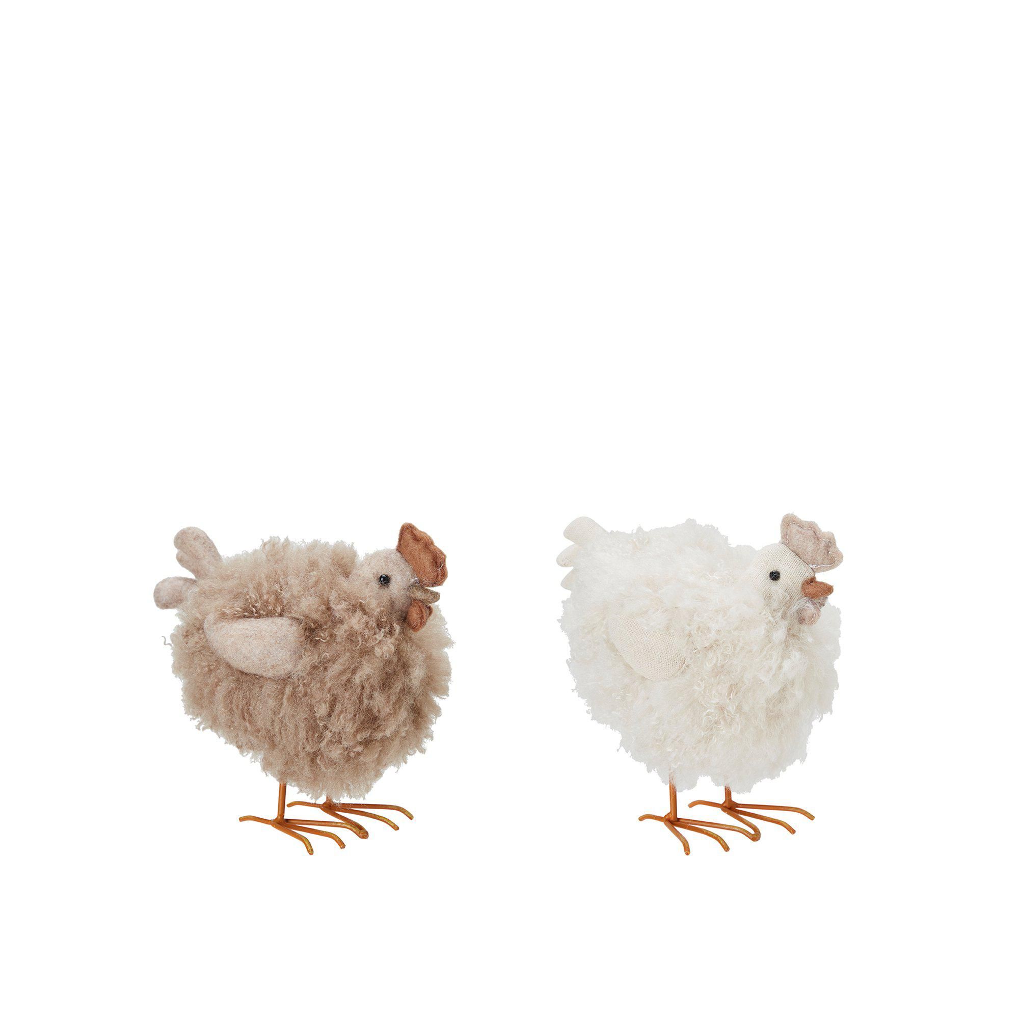 FLUFFY Hen Mix Beige, Brown - Beige/Brown - 18x10x18cm