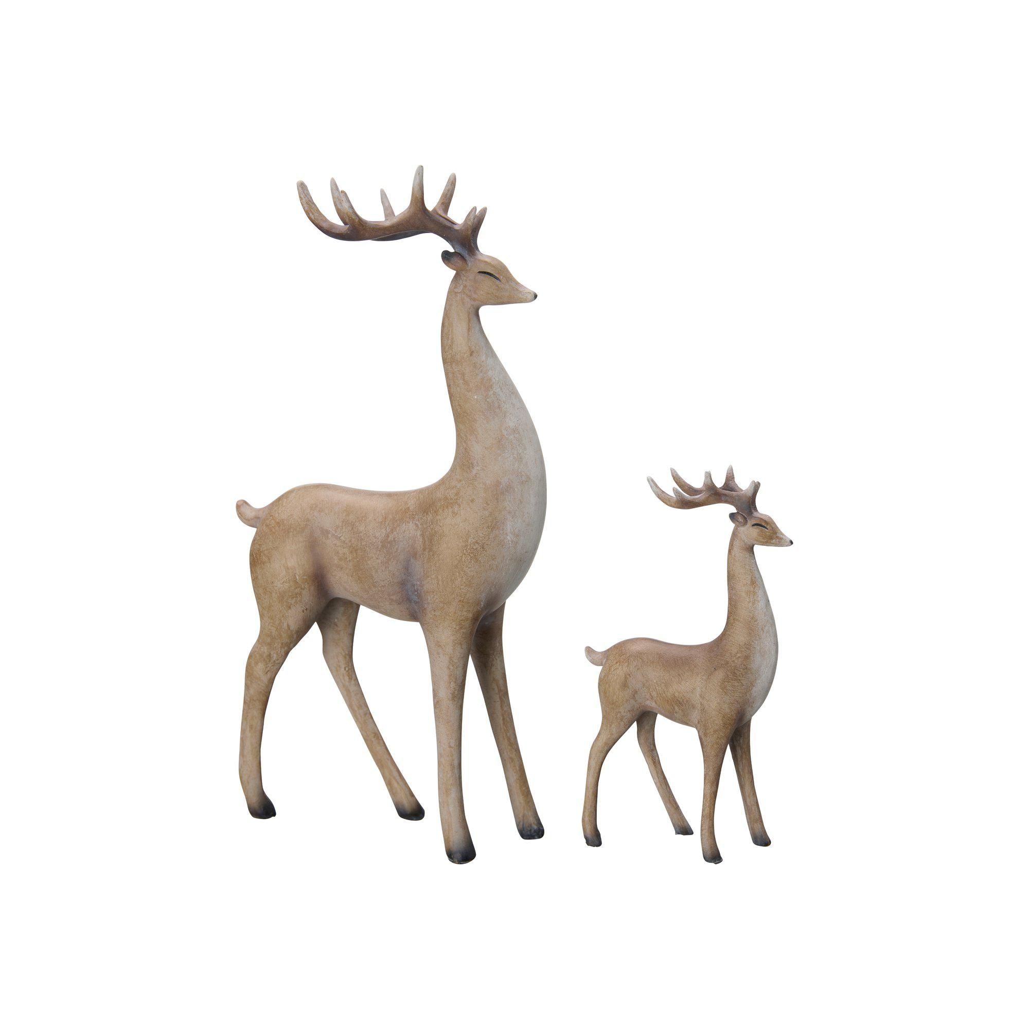 REINDEER S/2 Beige - Beige - 13x6x28 9x3x16cm