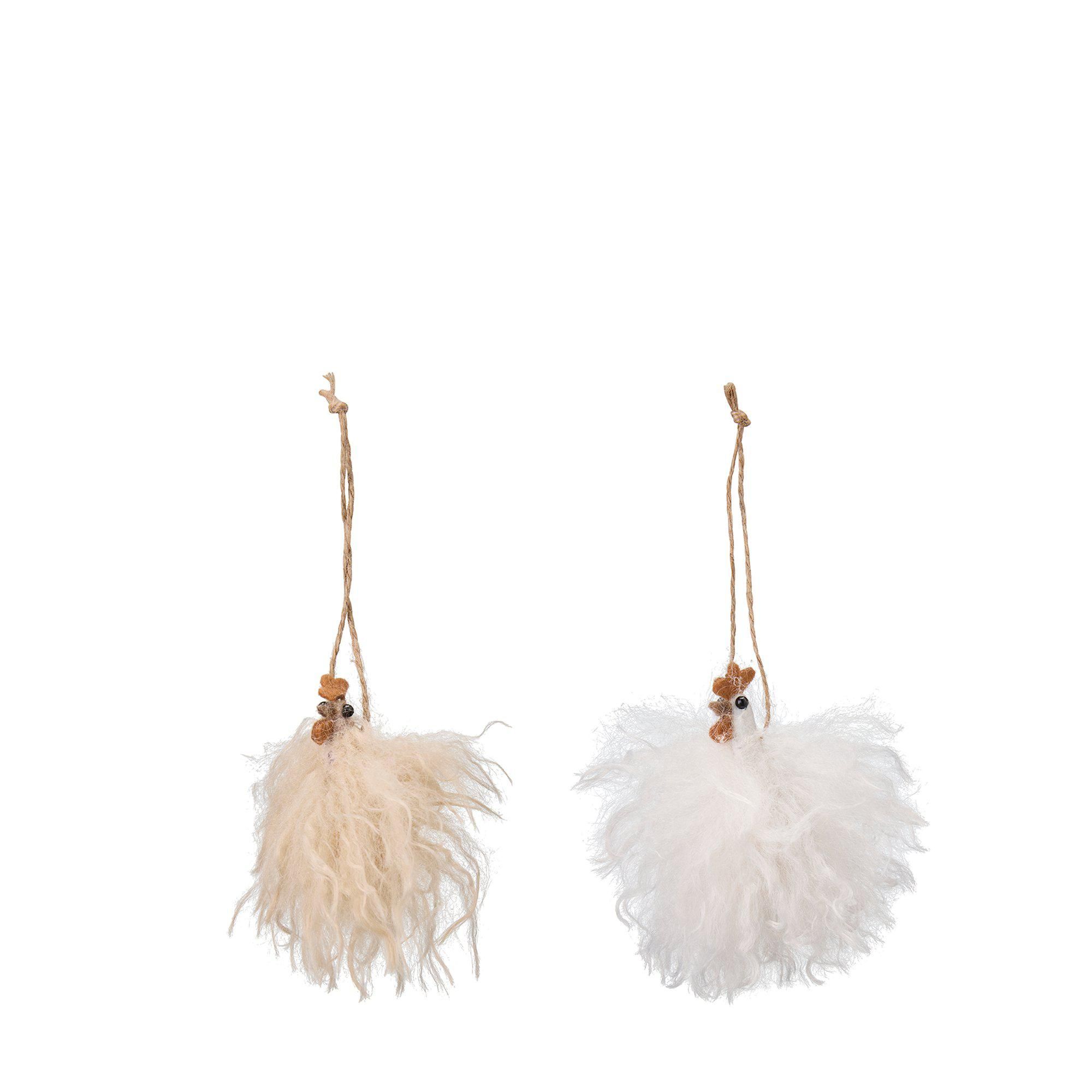 FLUFFY Tupp Hänge Mix Brun, Beige - Brun, Beige - 5x8cm
