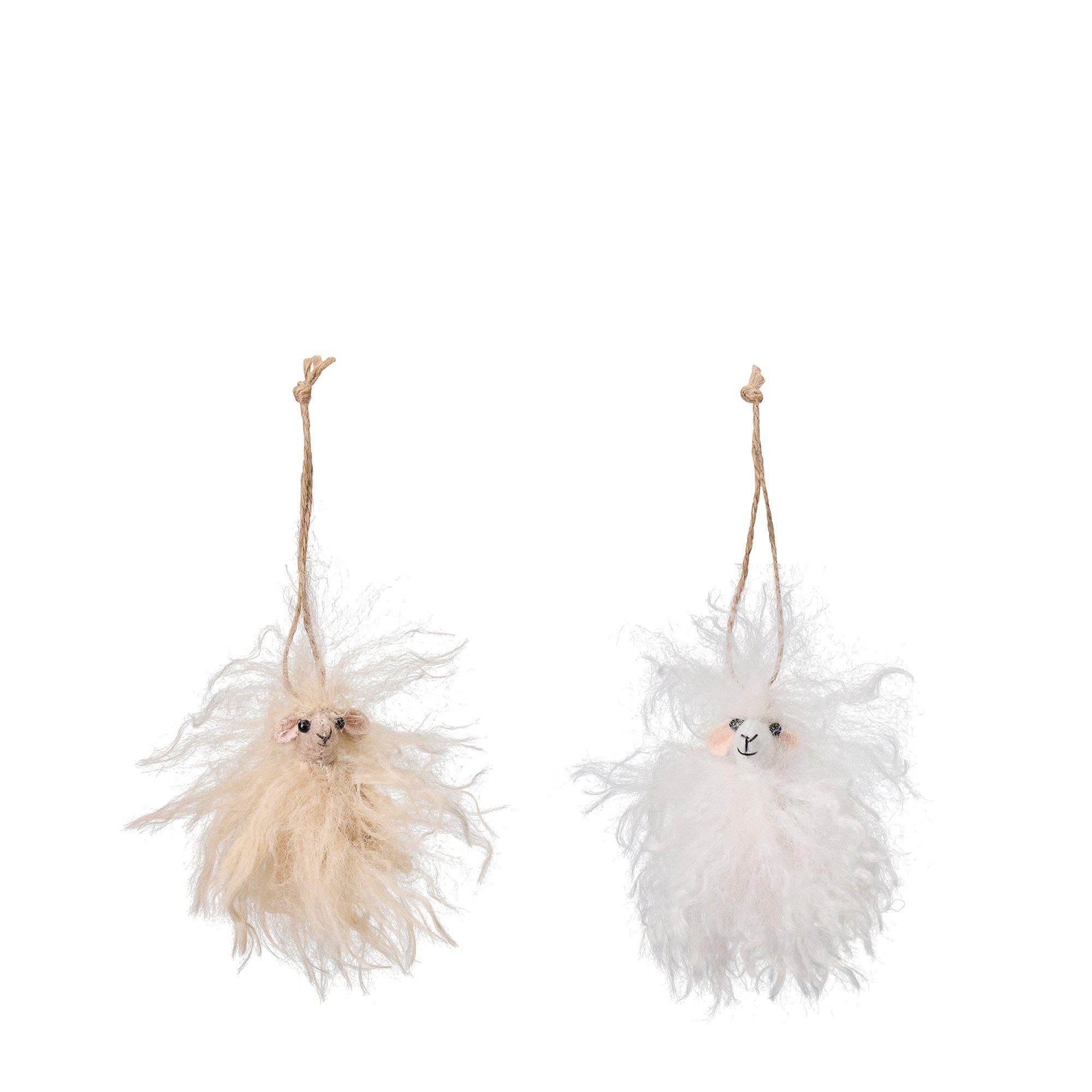 FLUFFY Lamb Deco Mix Brown, Beige - Brown, Beige - 5x8cm