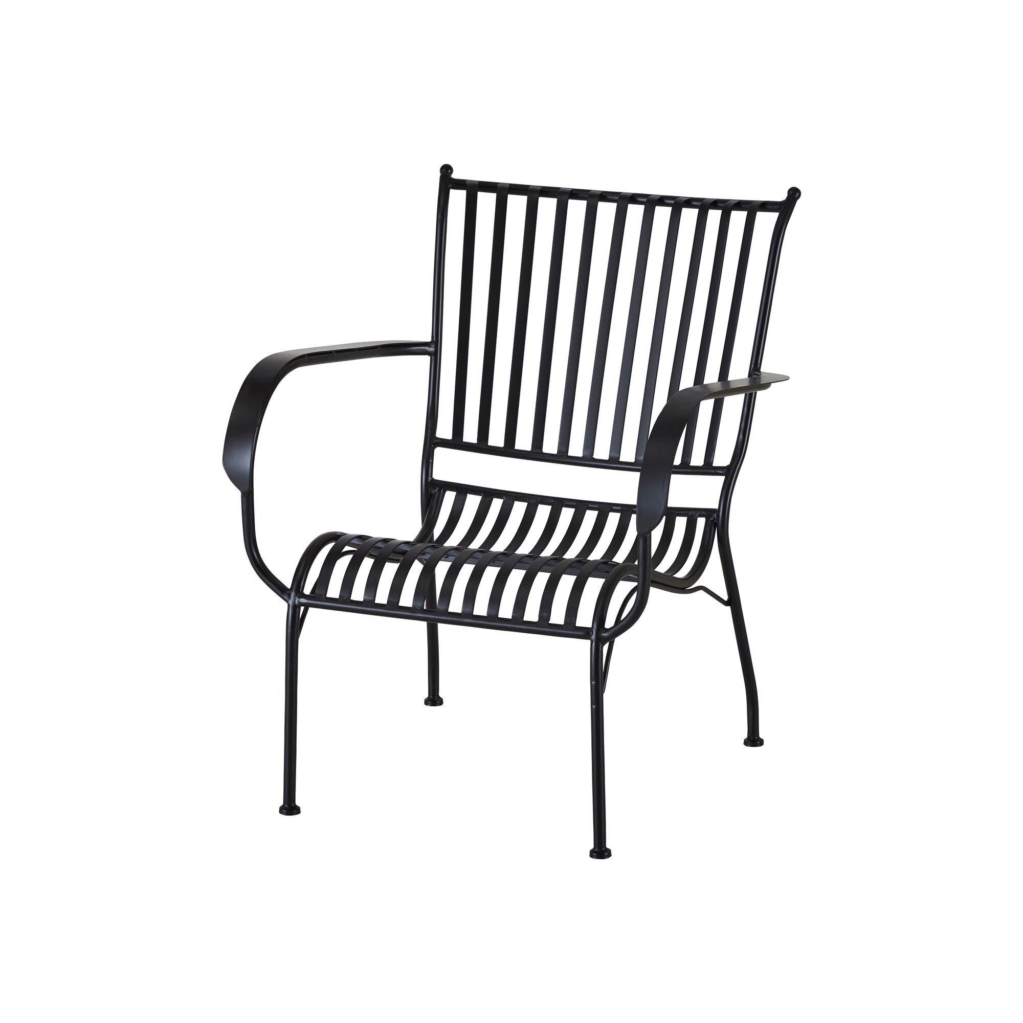 PALERMO Loungechair Black - Black - 61x57x76 cm