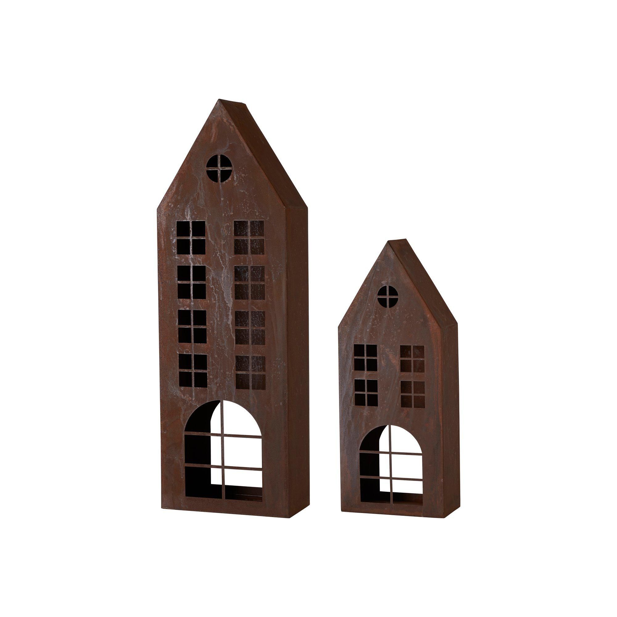HOUSE S/2 Rust - Rust - 25x12x75 20x10x50cm