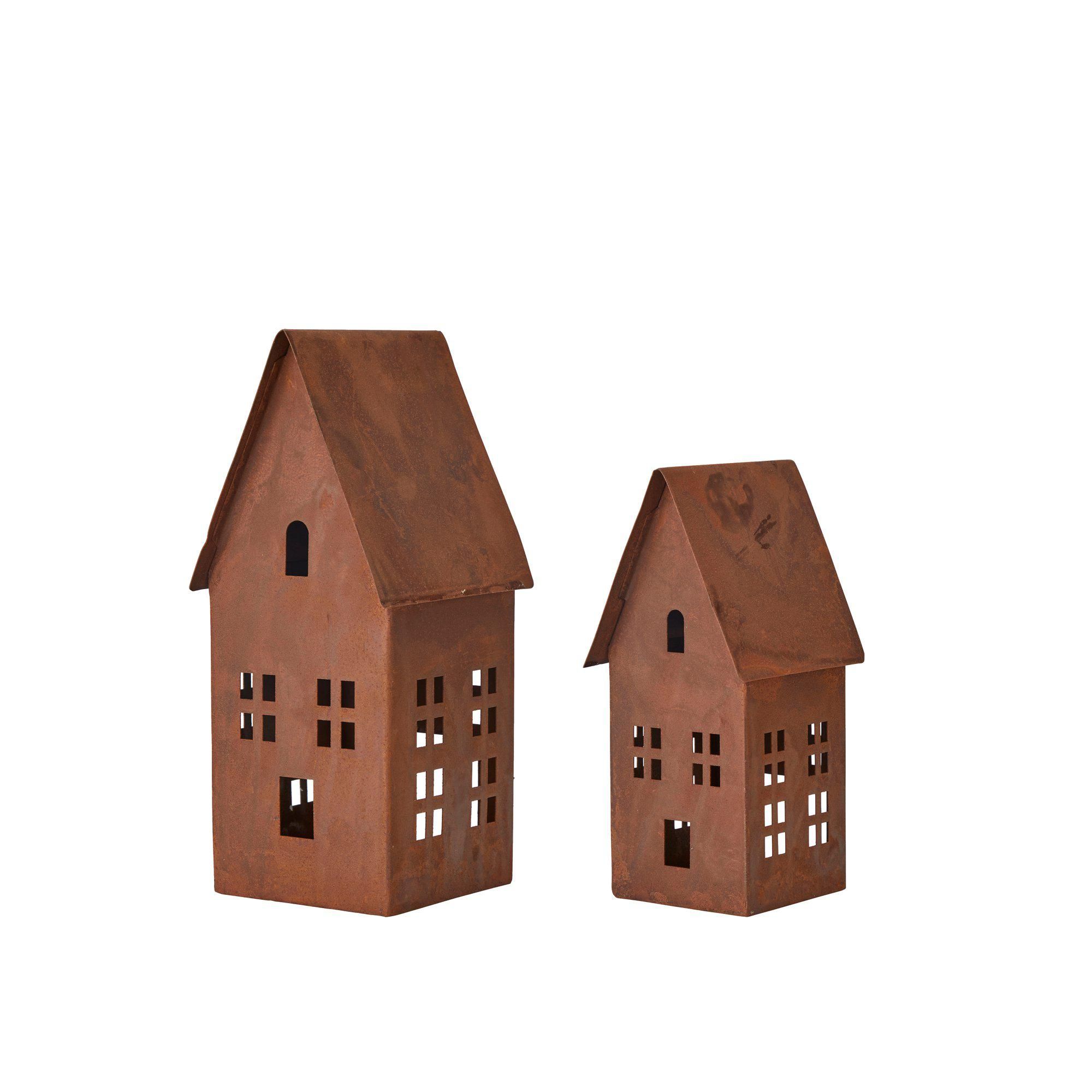 HOUSE S/2 Rust - Rust - 9x11x23 7x9x18cm