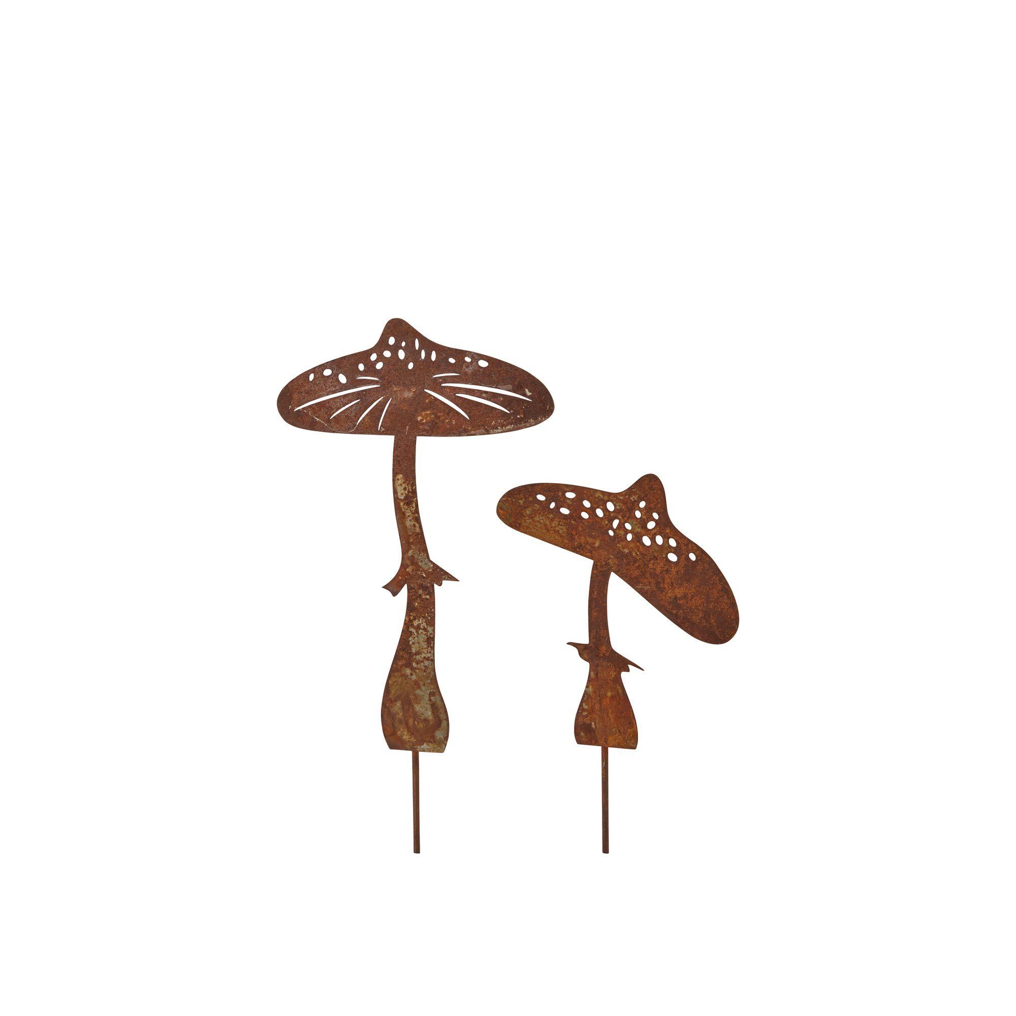 MUSHROOMS S/2 Rust - Rust - 11x17 10x11 +7cm