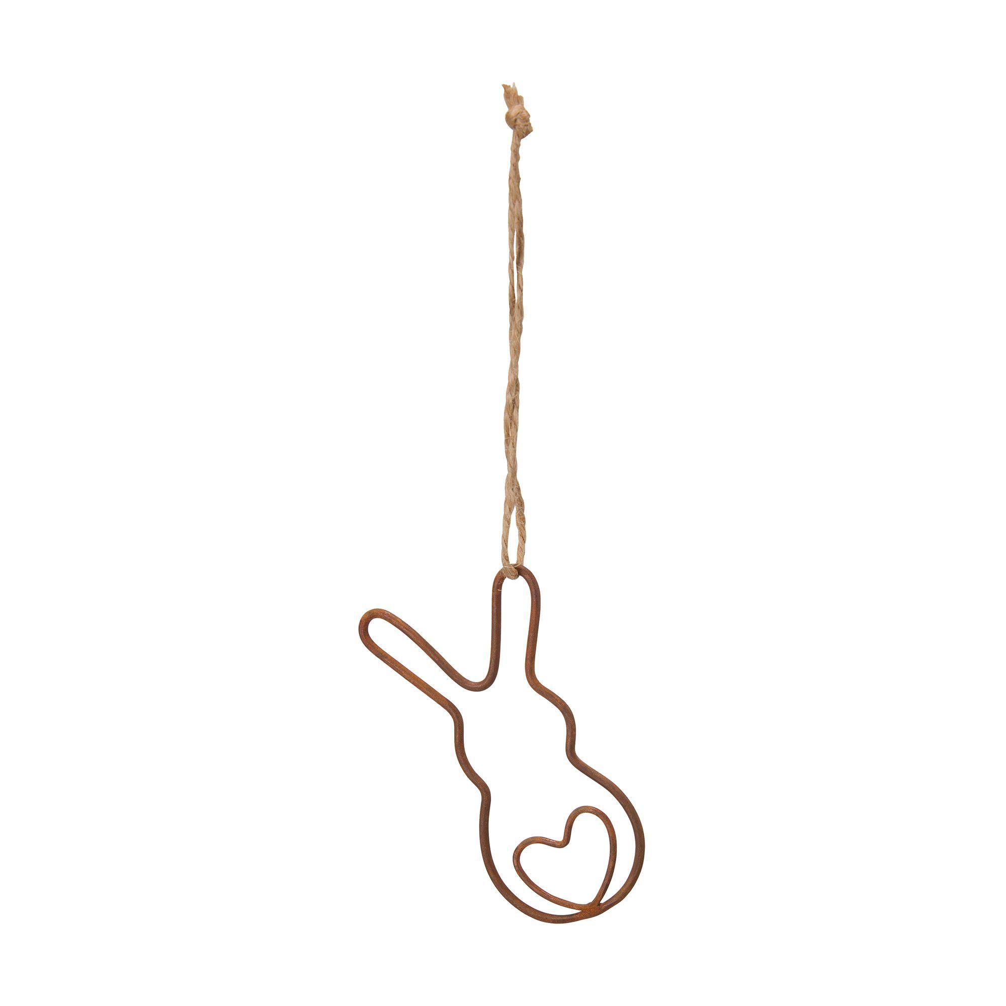 RABBIT Decoration Rust - Rust - 4x8cm