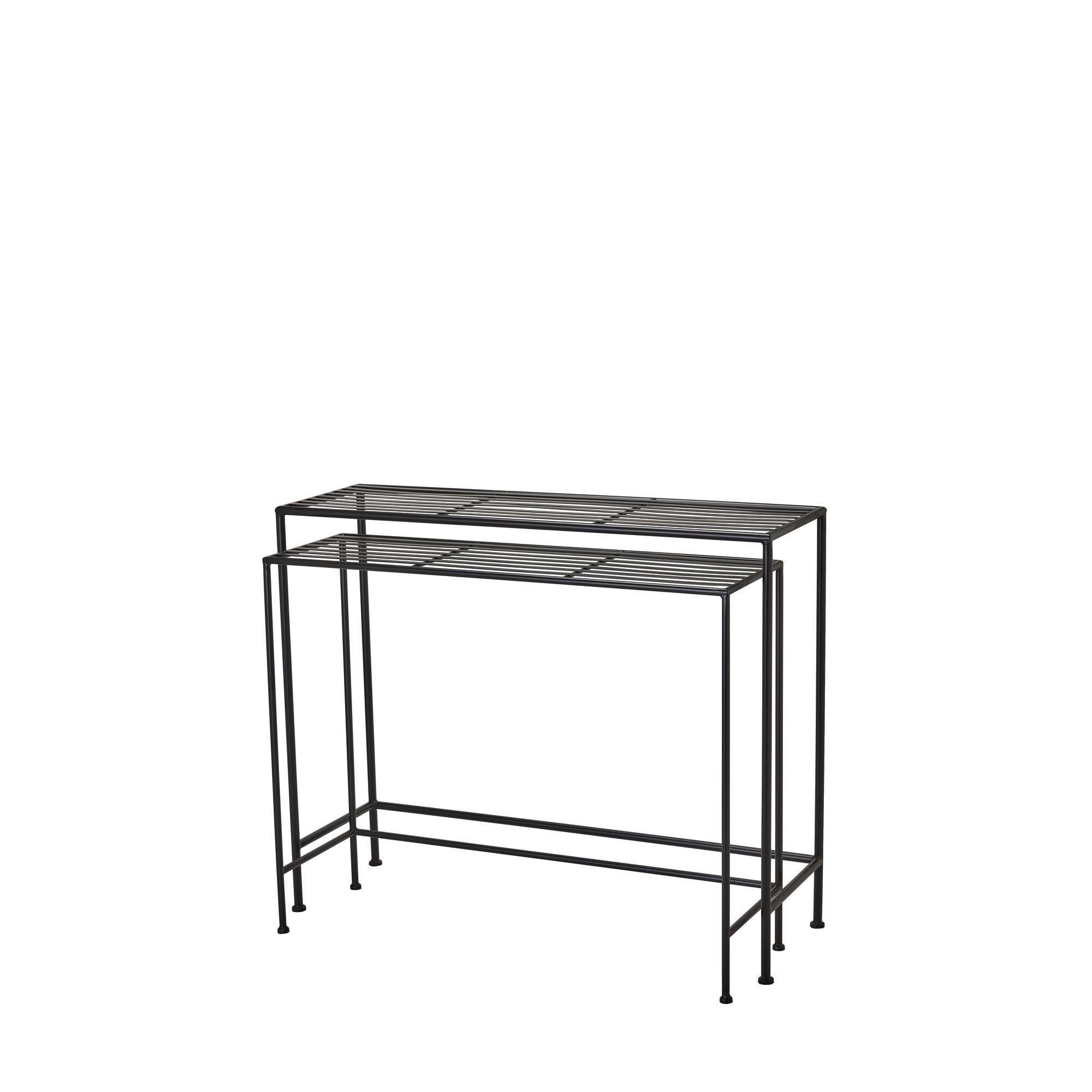 ANCONA Sidetable S/2 Black - Black - 95x30x77cm