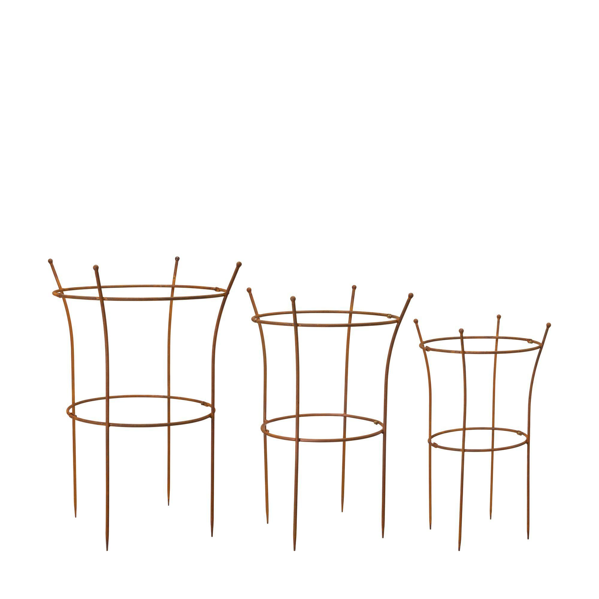 ETHEL Plant Support S/3 Rust - Rust - 42x66 36x60 30x55cm