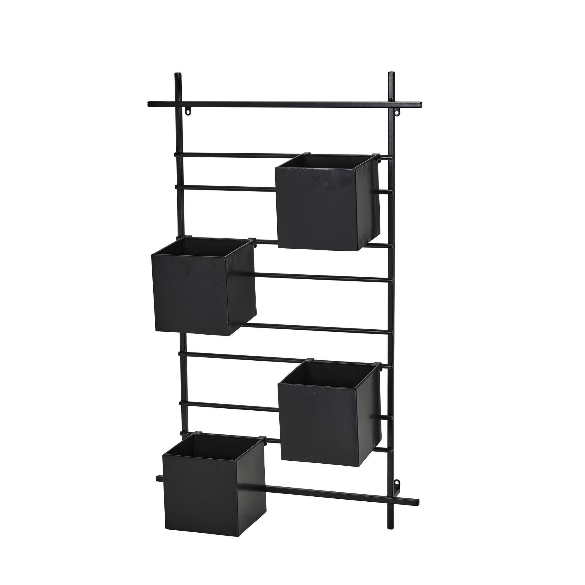 CYNTHIA Planter Black - Black - 50x20x80cm
