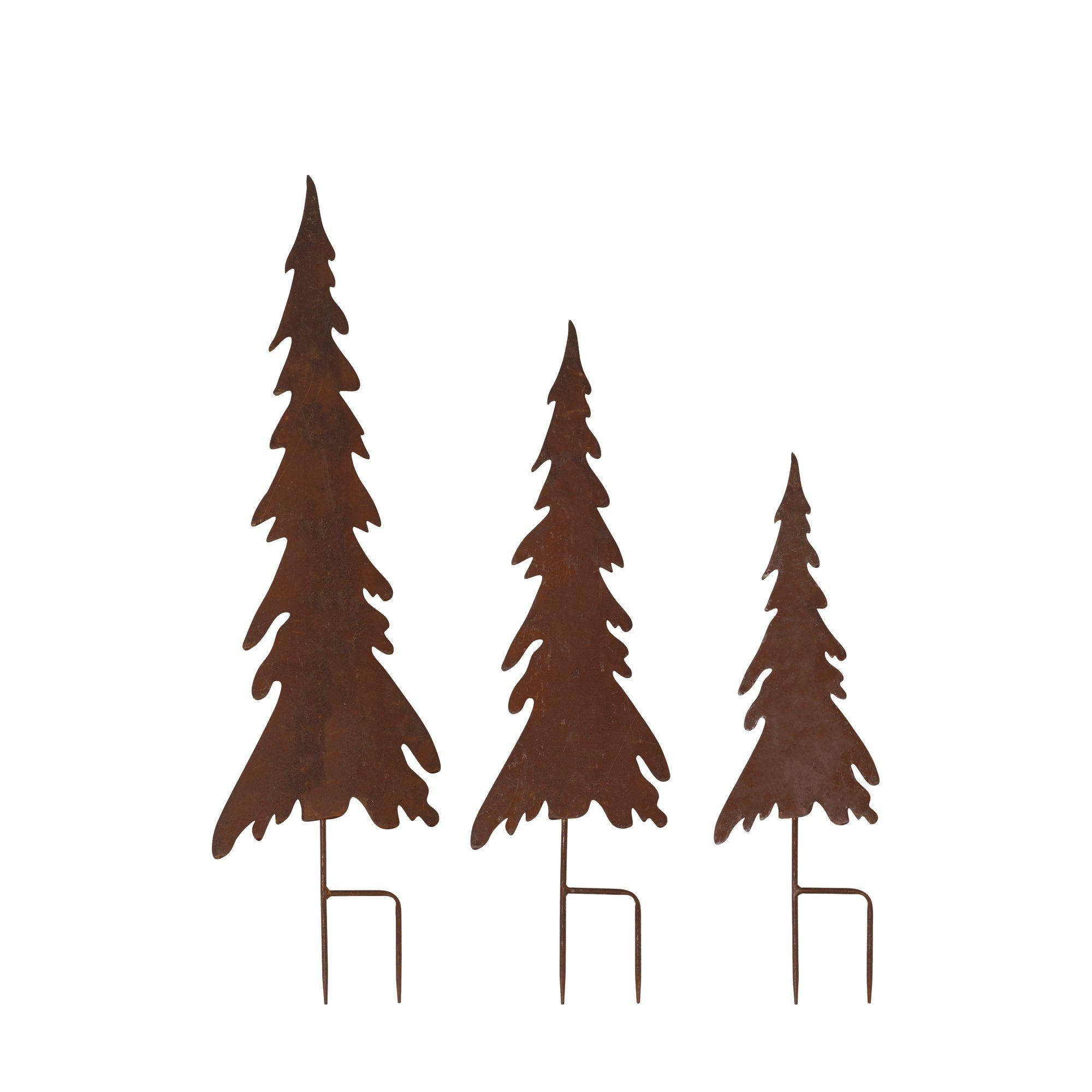TREE S/3 Rust - Rust - 25x1x91 21x1x75cm
