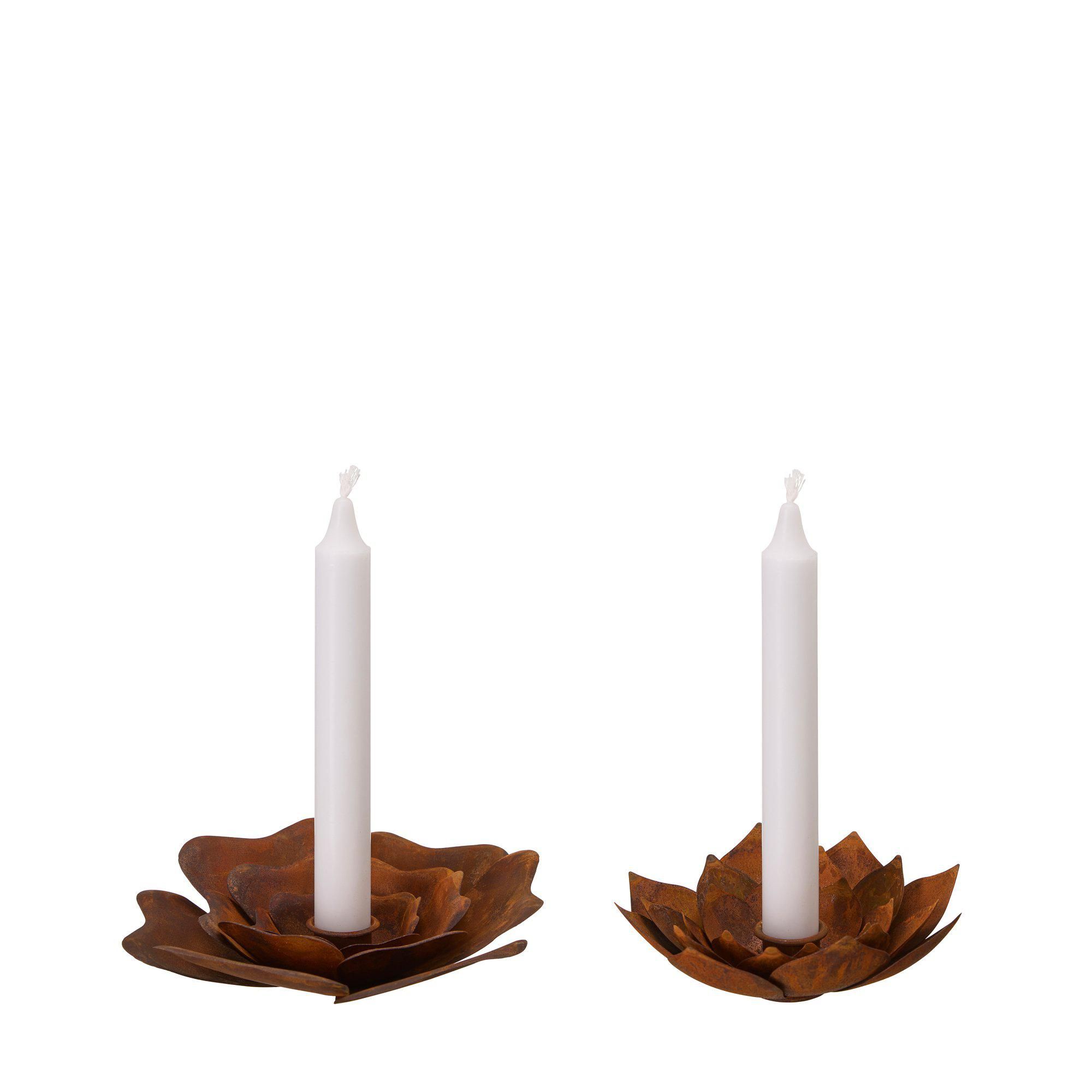 ANEMONE Ljusstak 2/S Rost - Rost - 17x4 15x4 cm