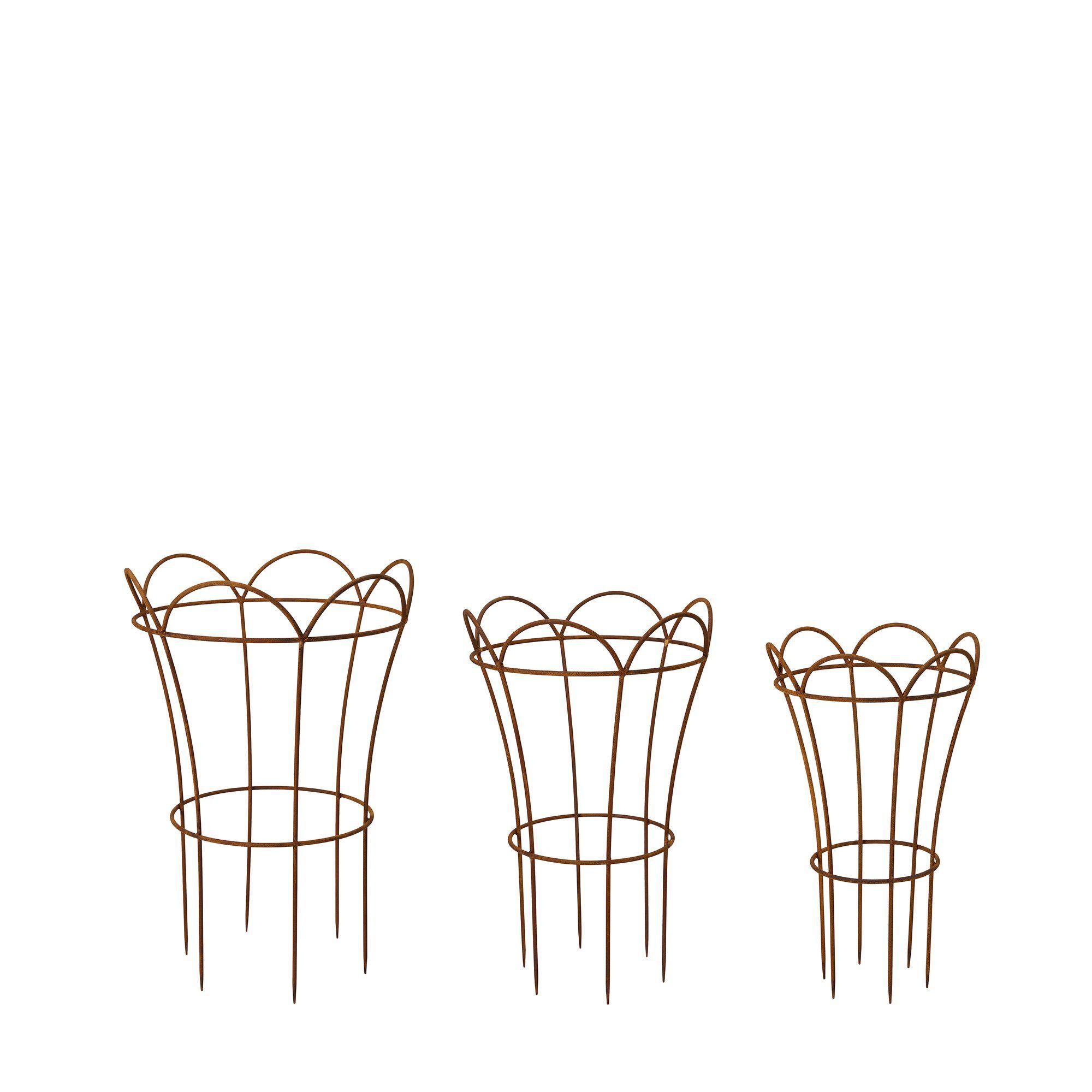 AMY PLANT SUPPORT S/3 Rust - Rust - 43x65 37x59 31x55cm