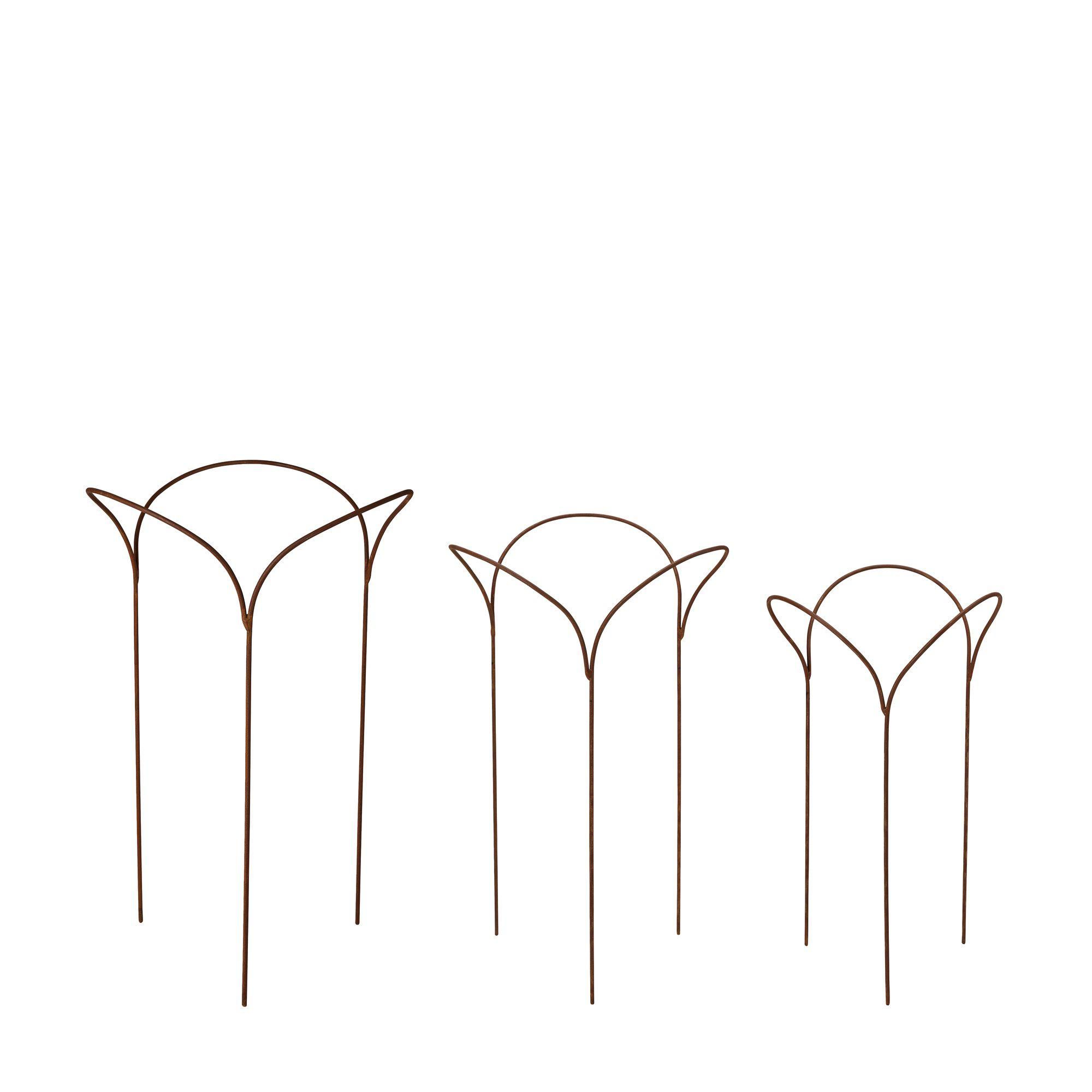 VIVA Plant Support S/3 Rust - Rust - 43x41x66 36x36x60cm